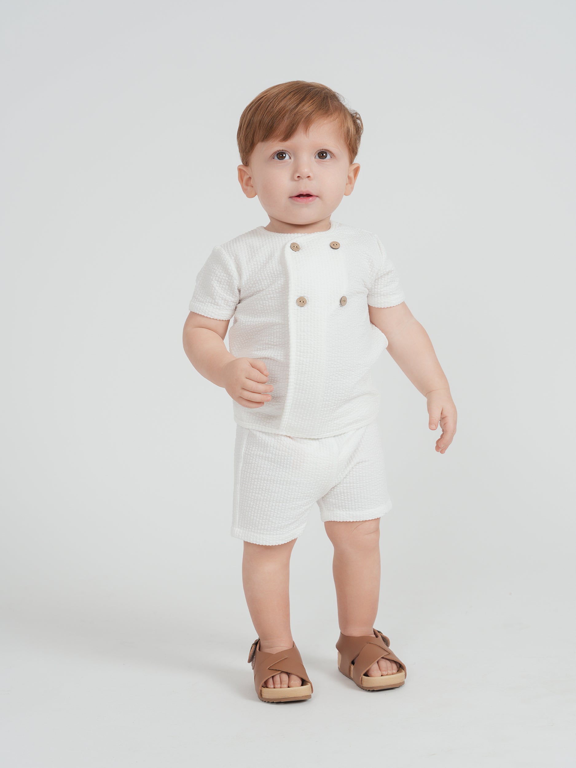 Seersuccker Wrap Set in by Mr. Mr.