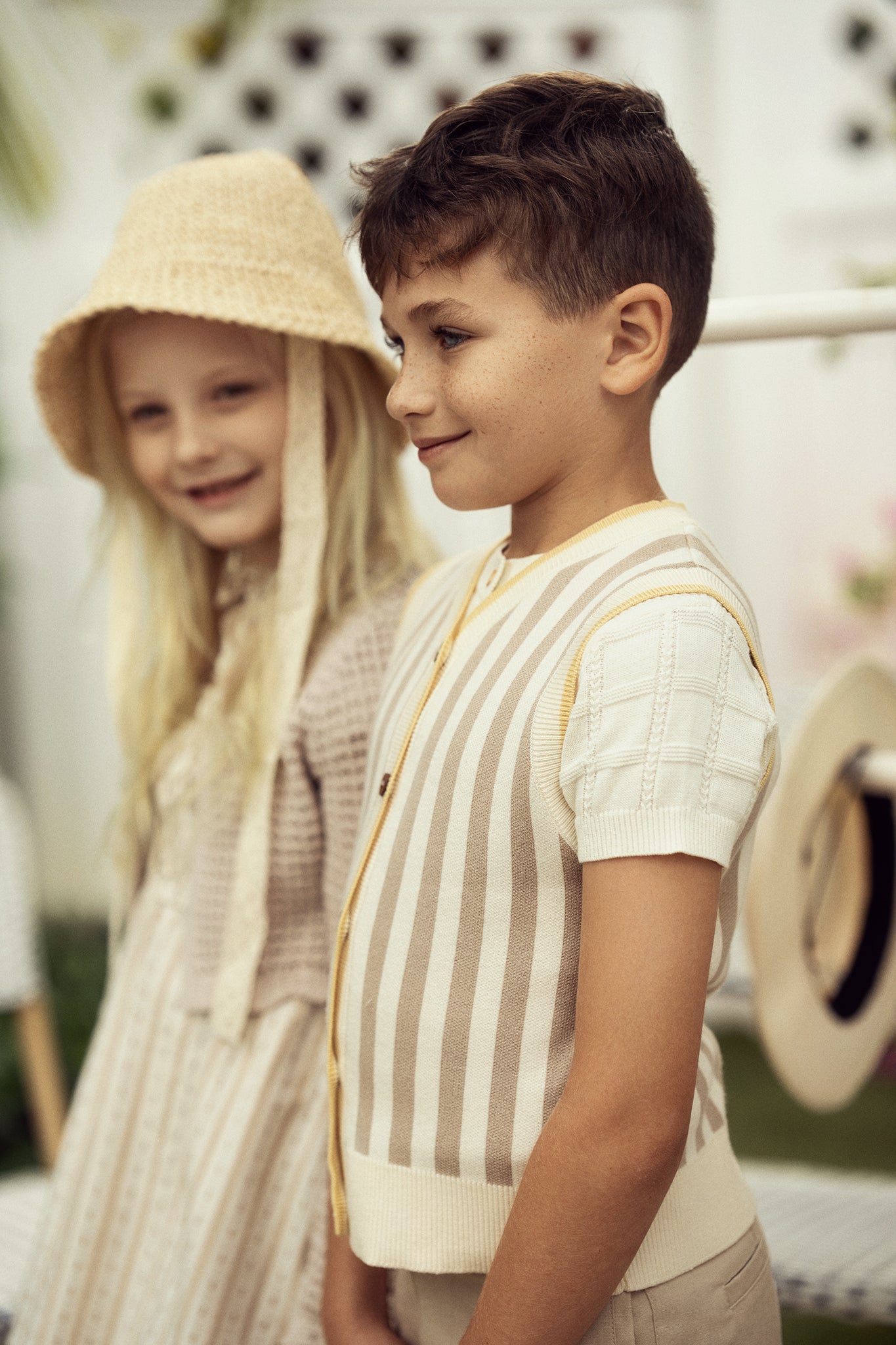 Scallop Linen Cardigan in by Jolie Capri