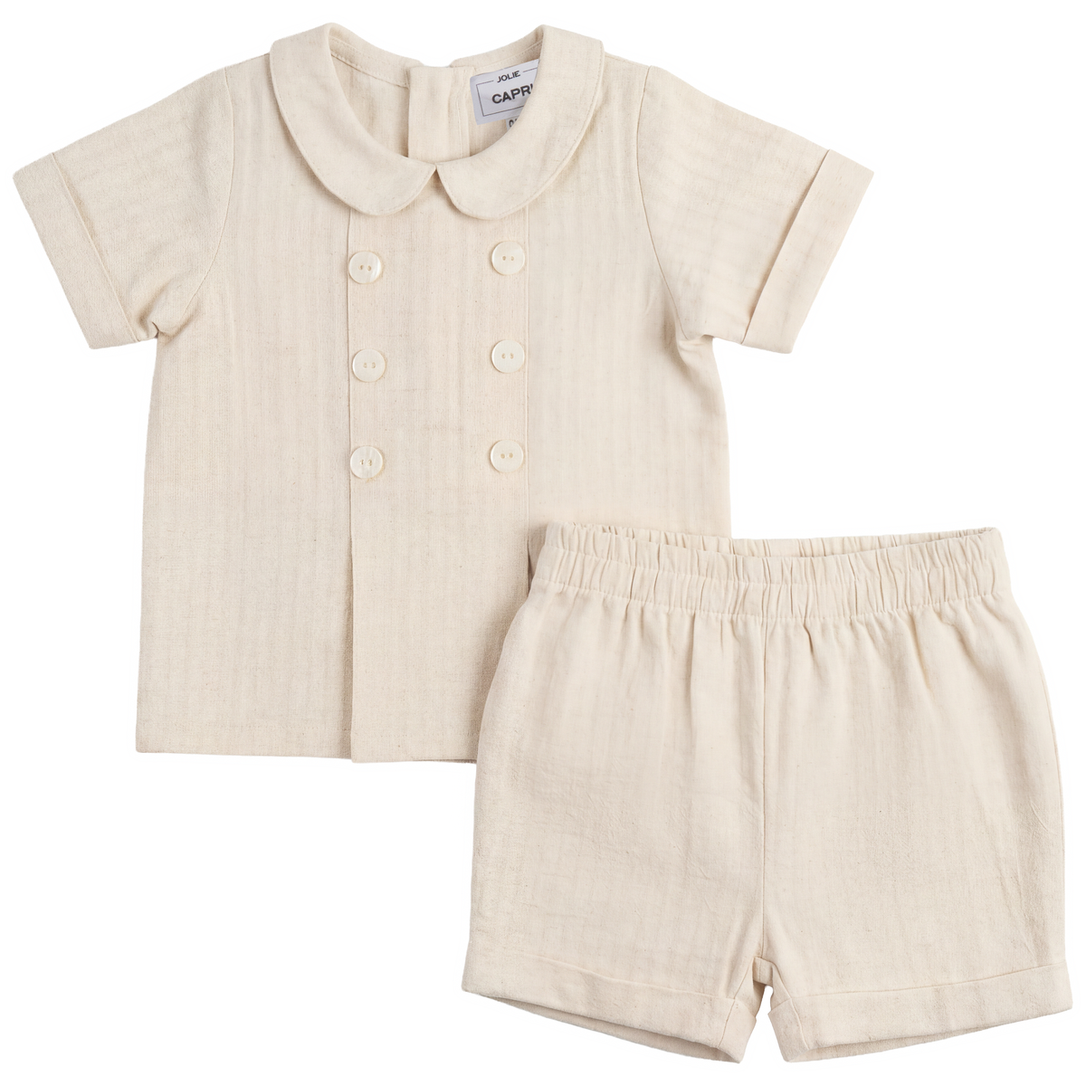 Double Breasted Linen Set in Linen by Jolie Capri