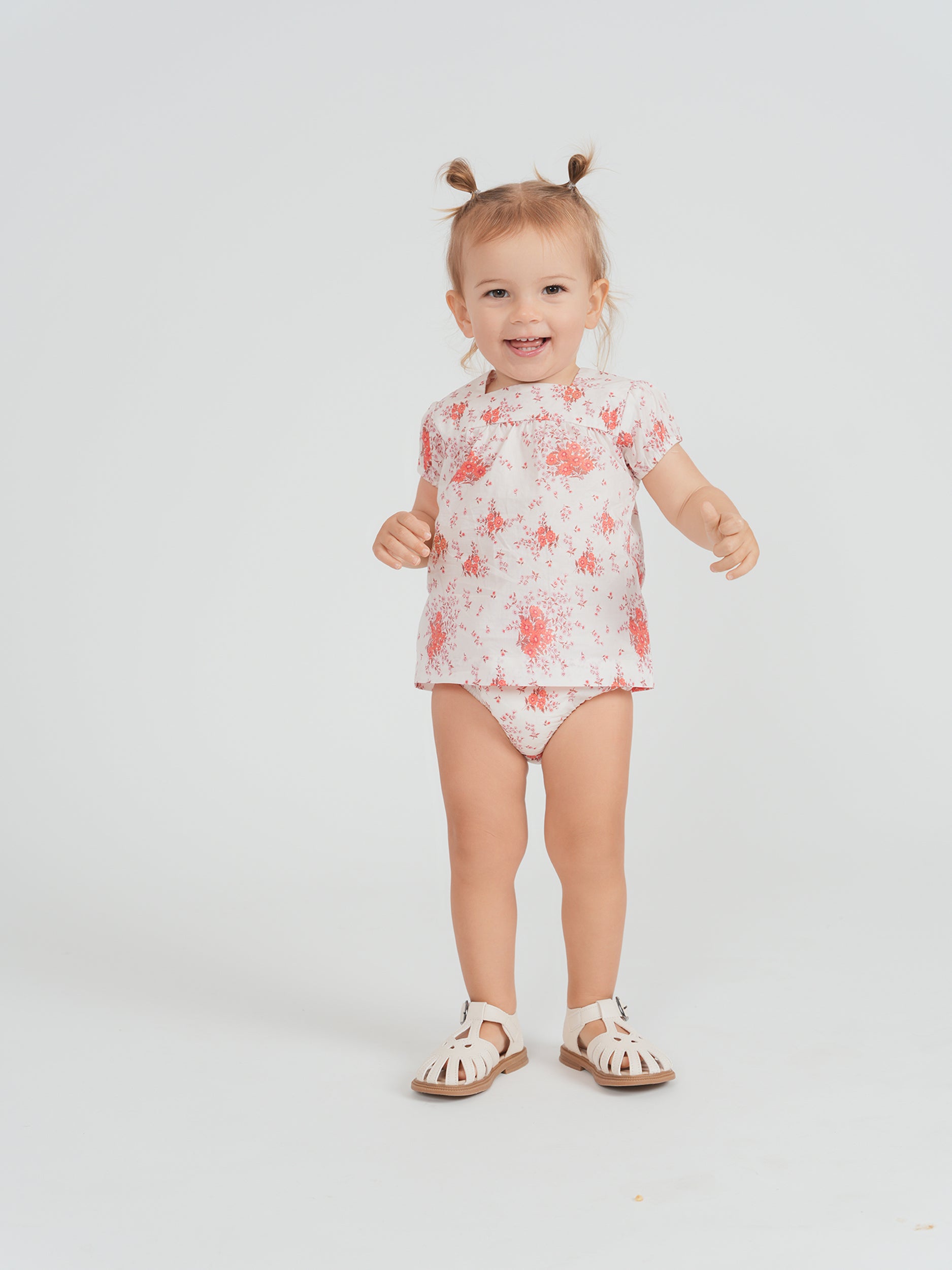 Floral Print Woven Set in by Space Grey