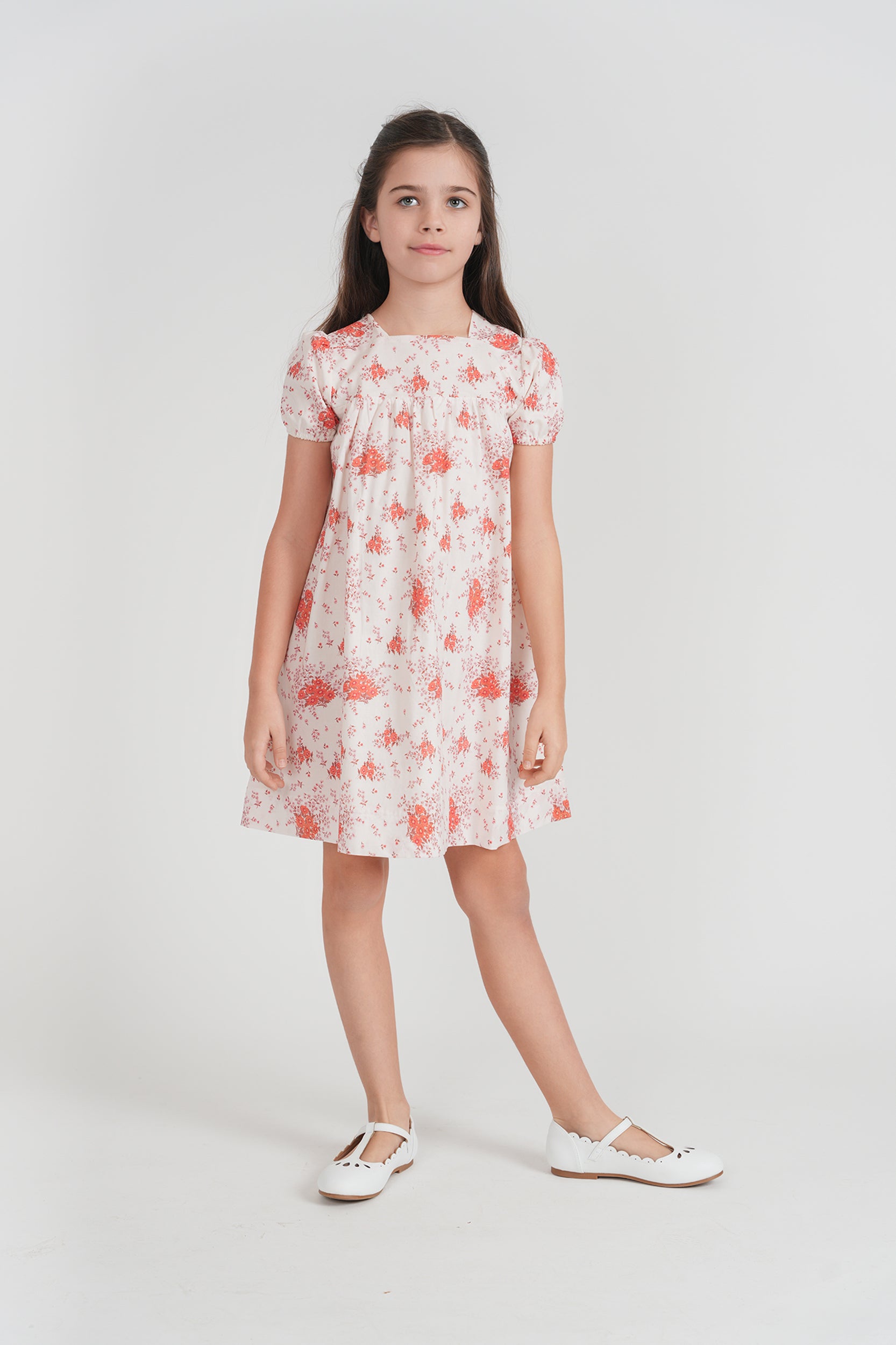 Floral Print Woven Dress in by Space Grey