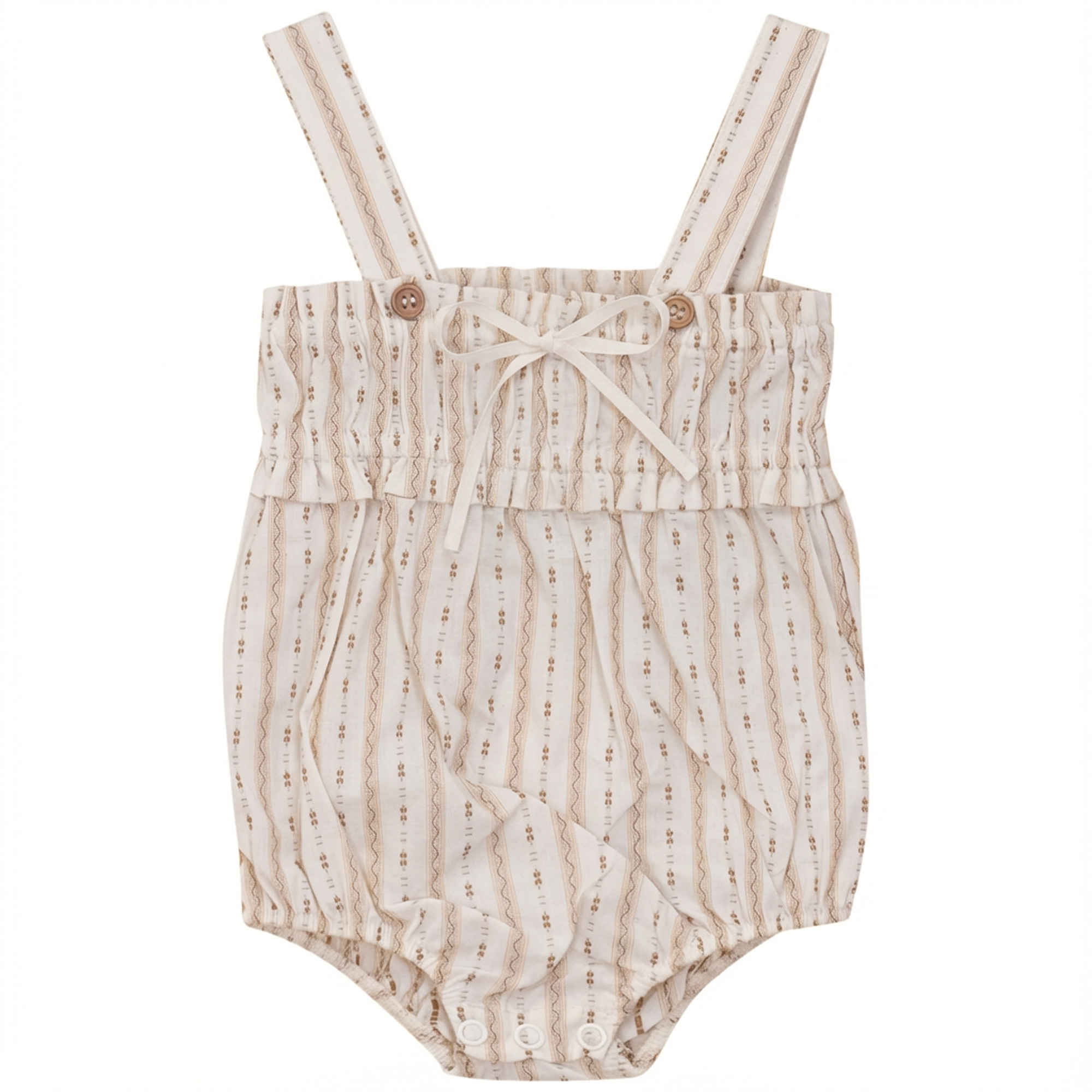 Striped Woven Buble in Beige by Jolie Capri
