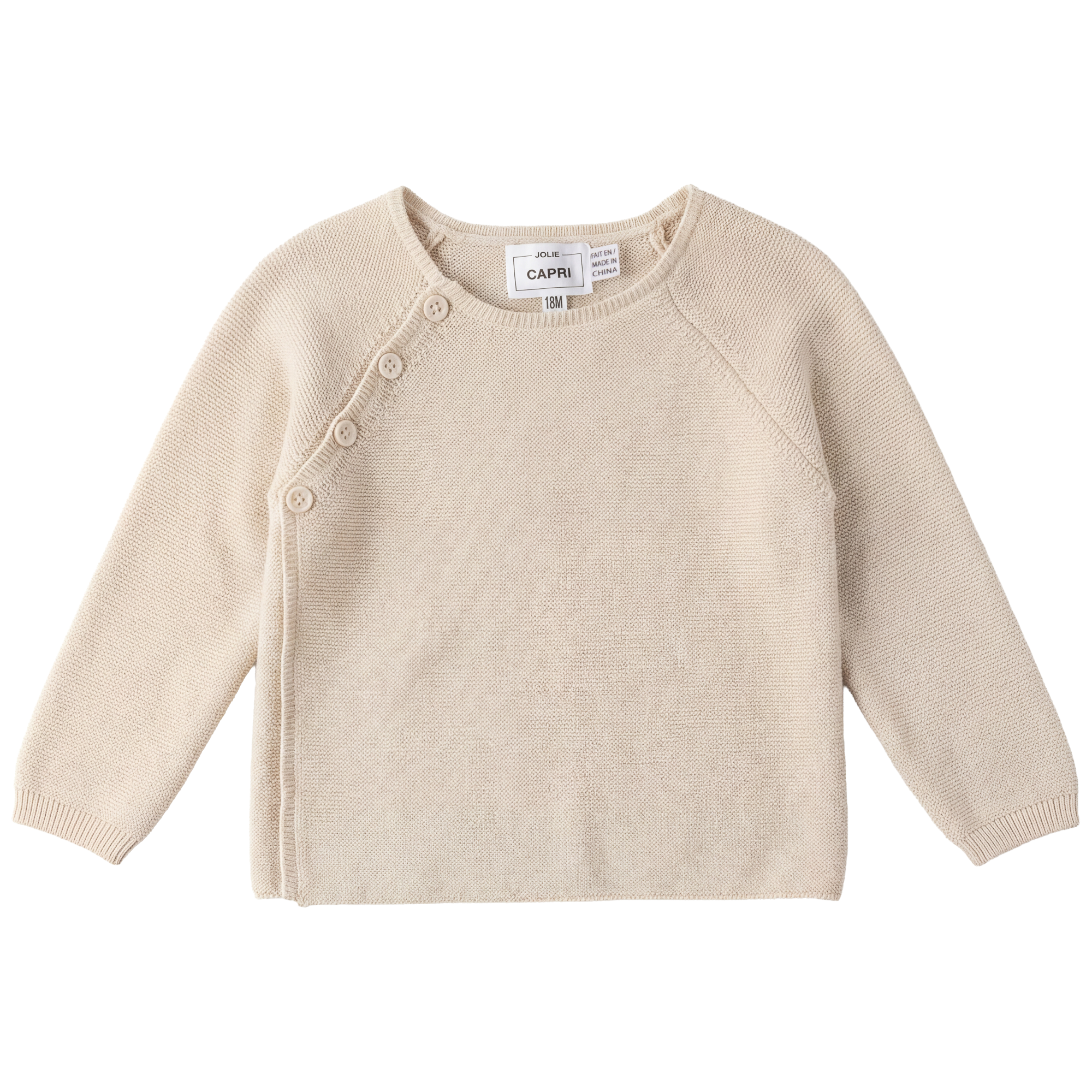 Wrap Cotton Knit Cardigan in Dark Almond by Jolie Capri