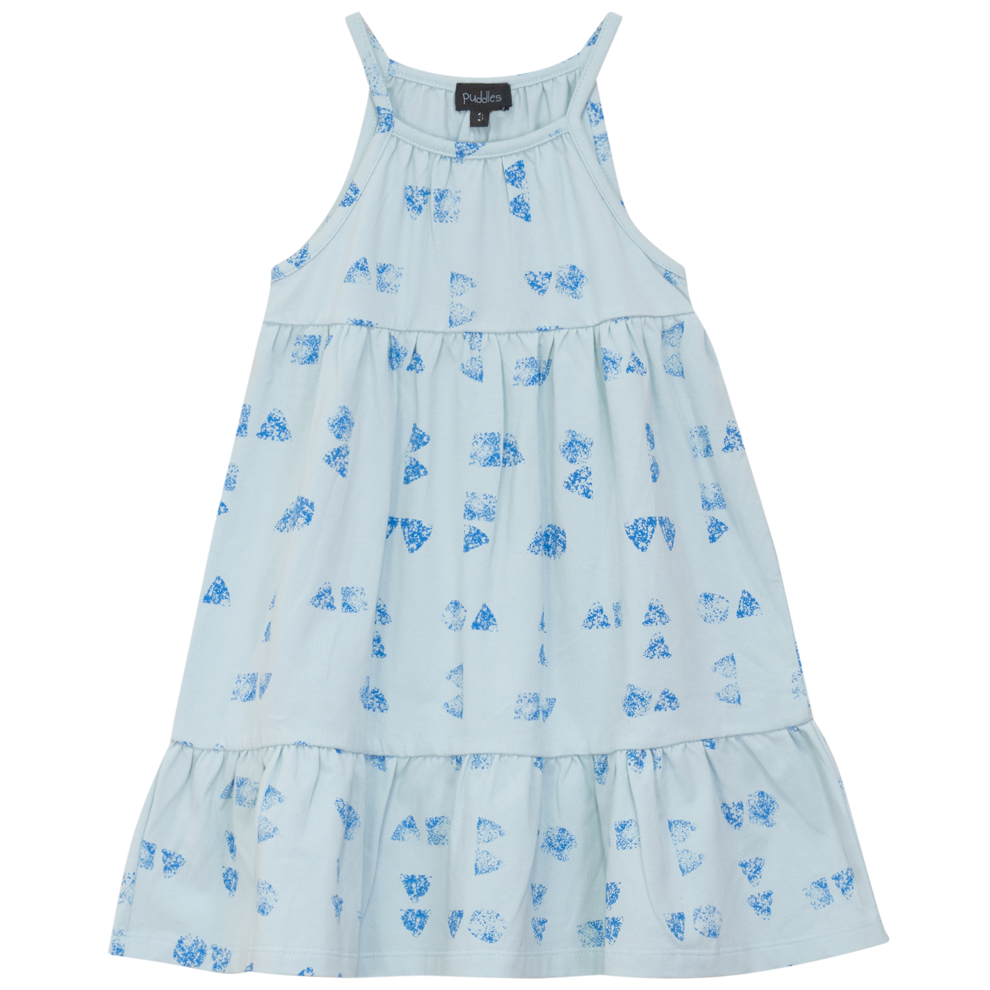 Faded Print Tiered Jumper in Sage by Puddles