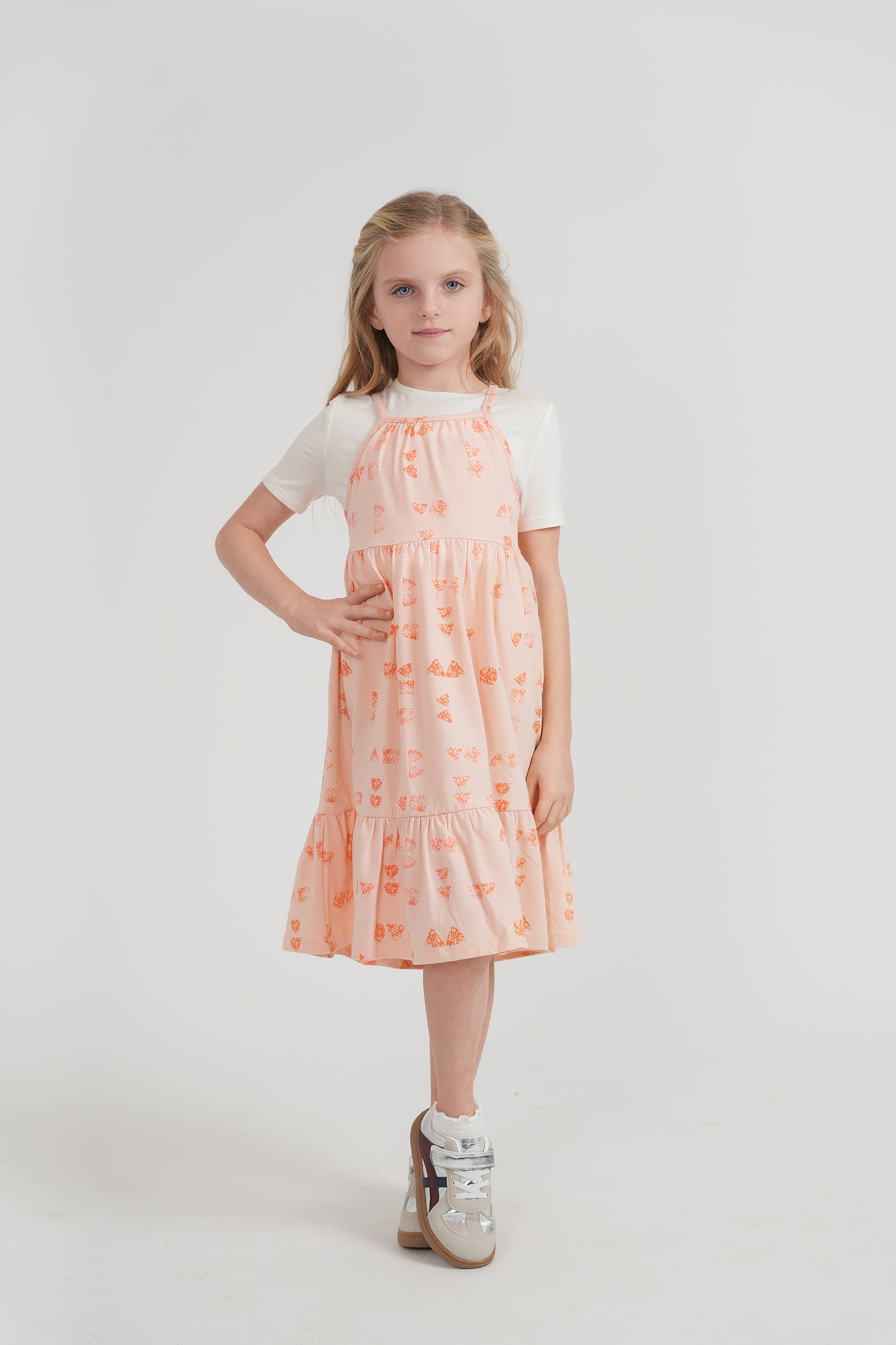 Faded Print Tiered Jumper in by Puddles