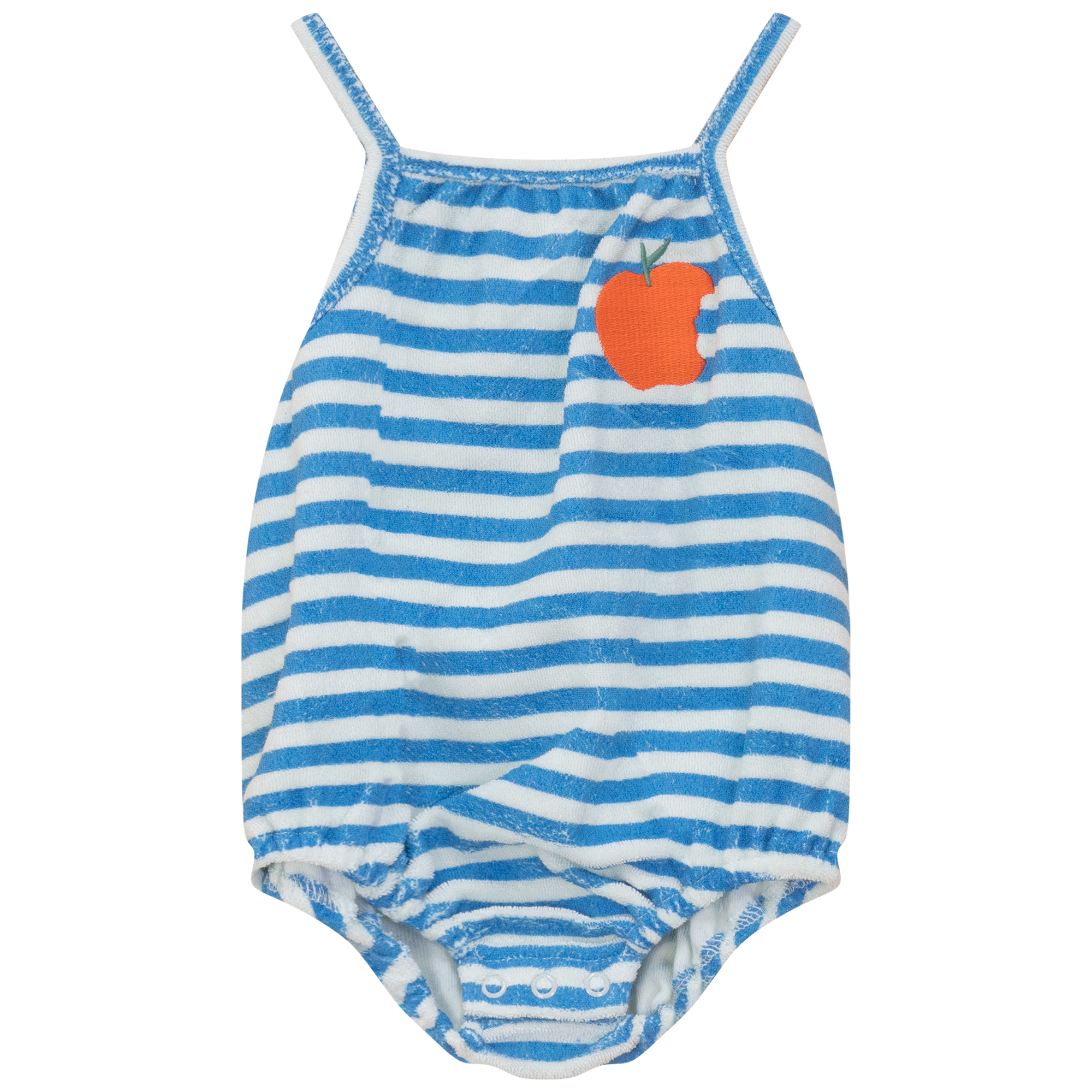 Terry Peach Stripped Bubble in Blue by Puddles