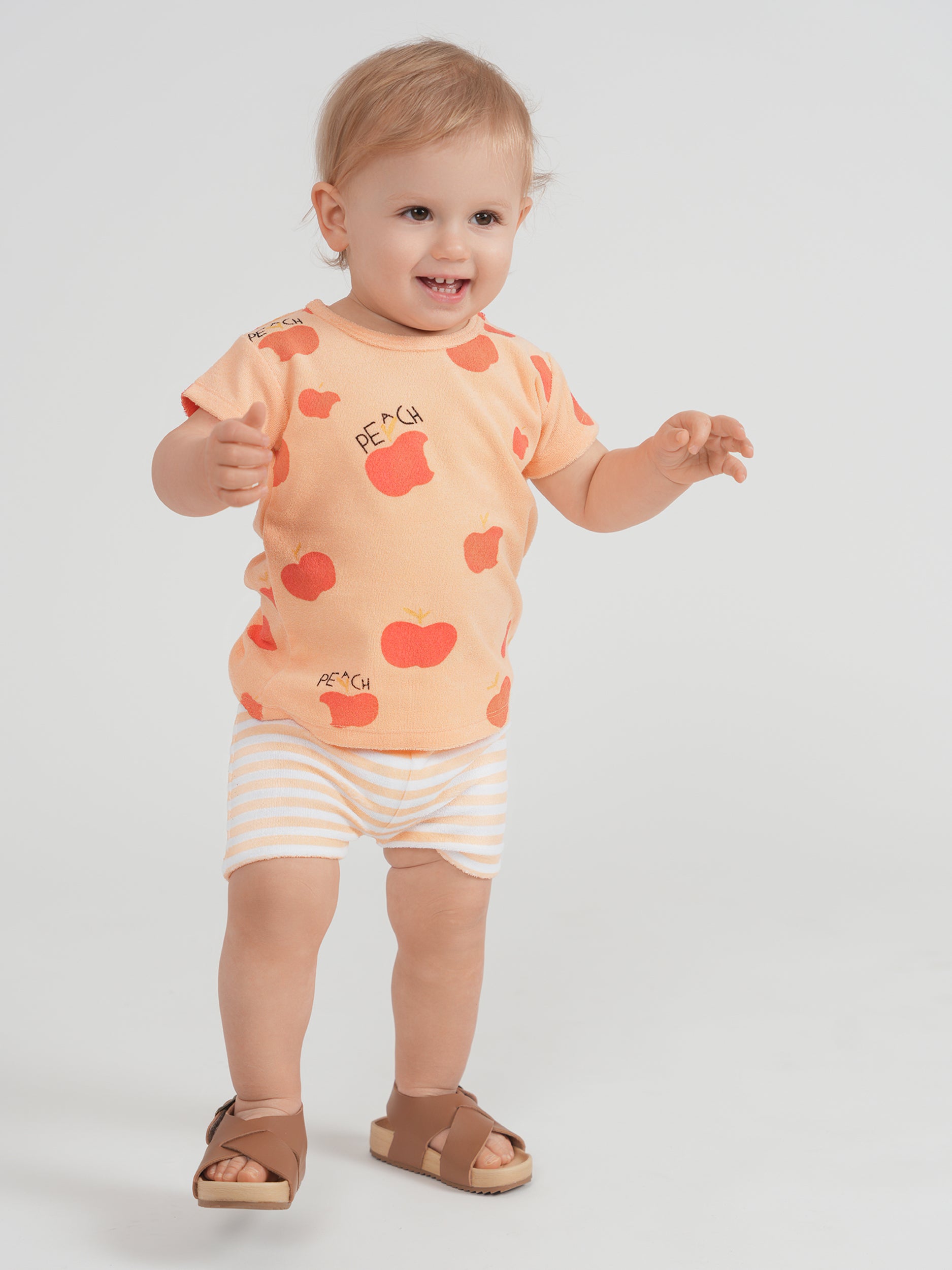 Peach Terry Set in by Puddles