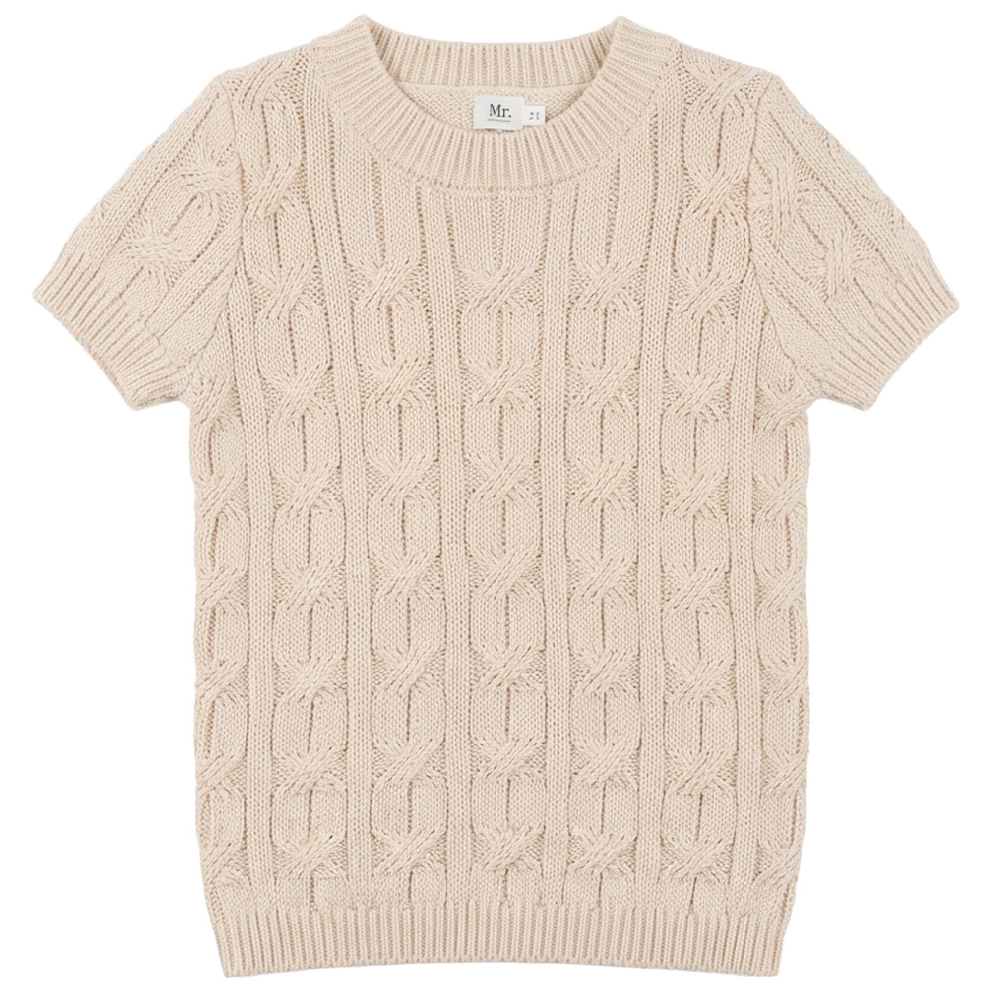 Mixed Cable Knit Sweater in Dark Almond by Mr. Mr.