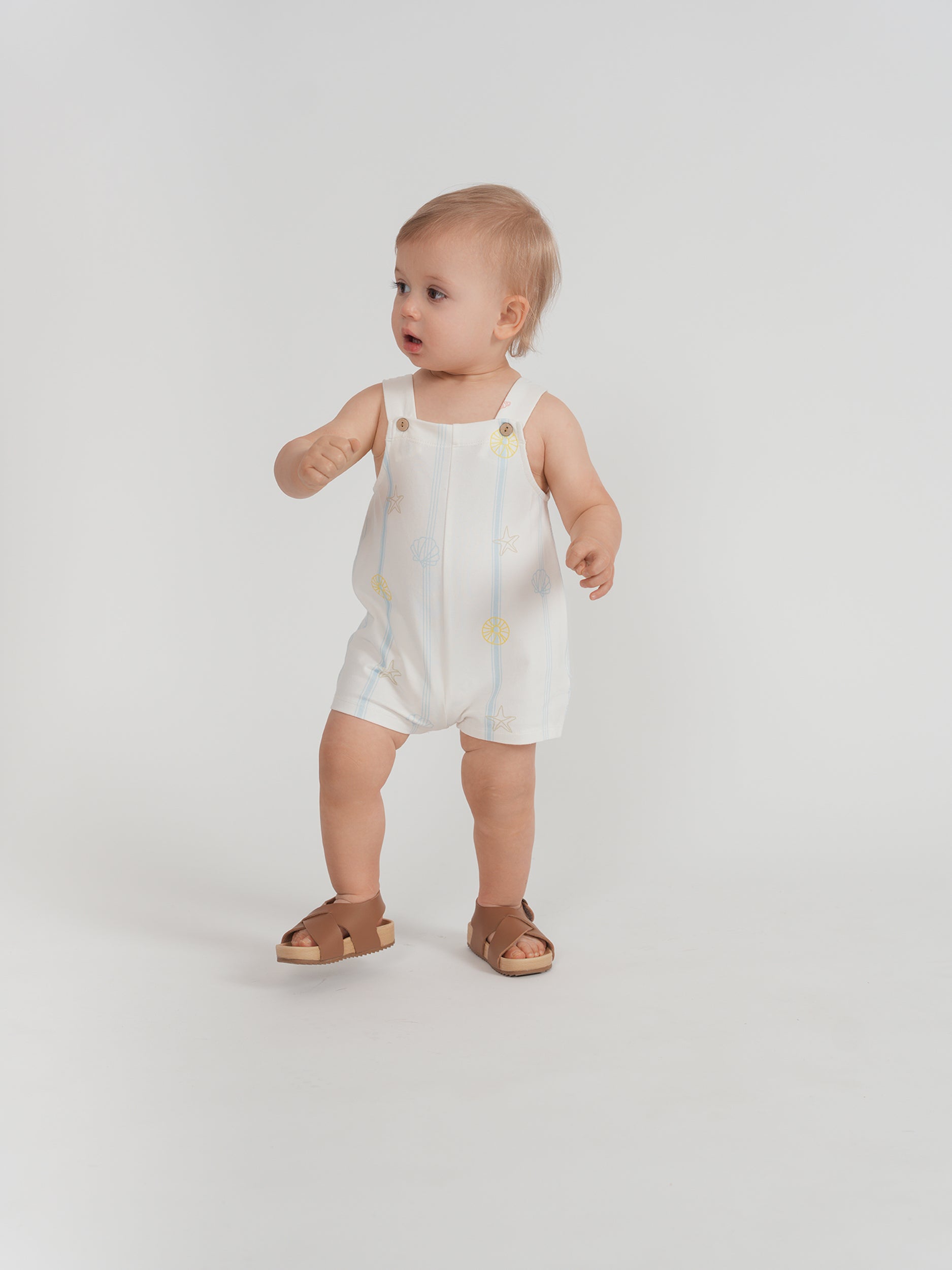 SeaShell Printed Overalls in by Puddles