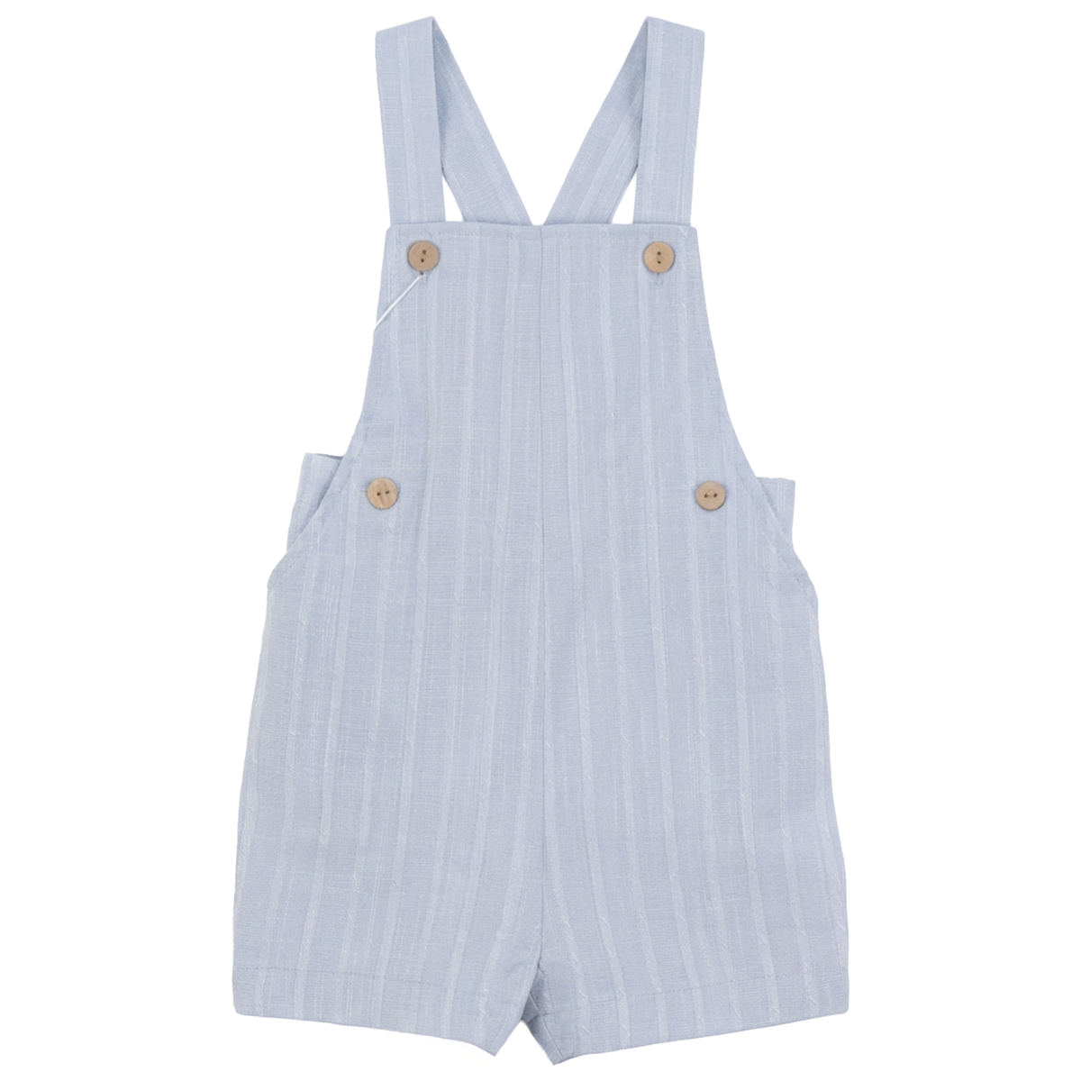 Textured Linen Overalls in Blue by Mr. Mr.