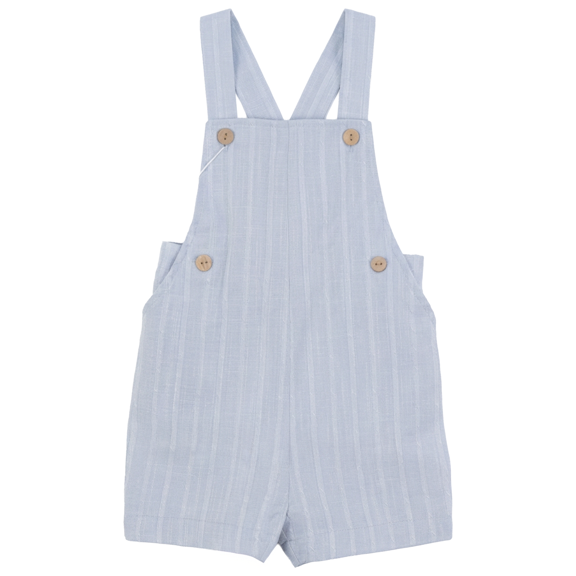 Textured Linen Overalls in Blue by Mr. Mr.