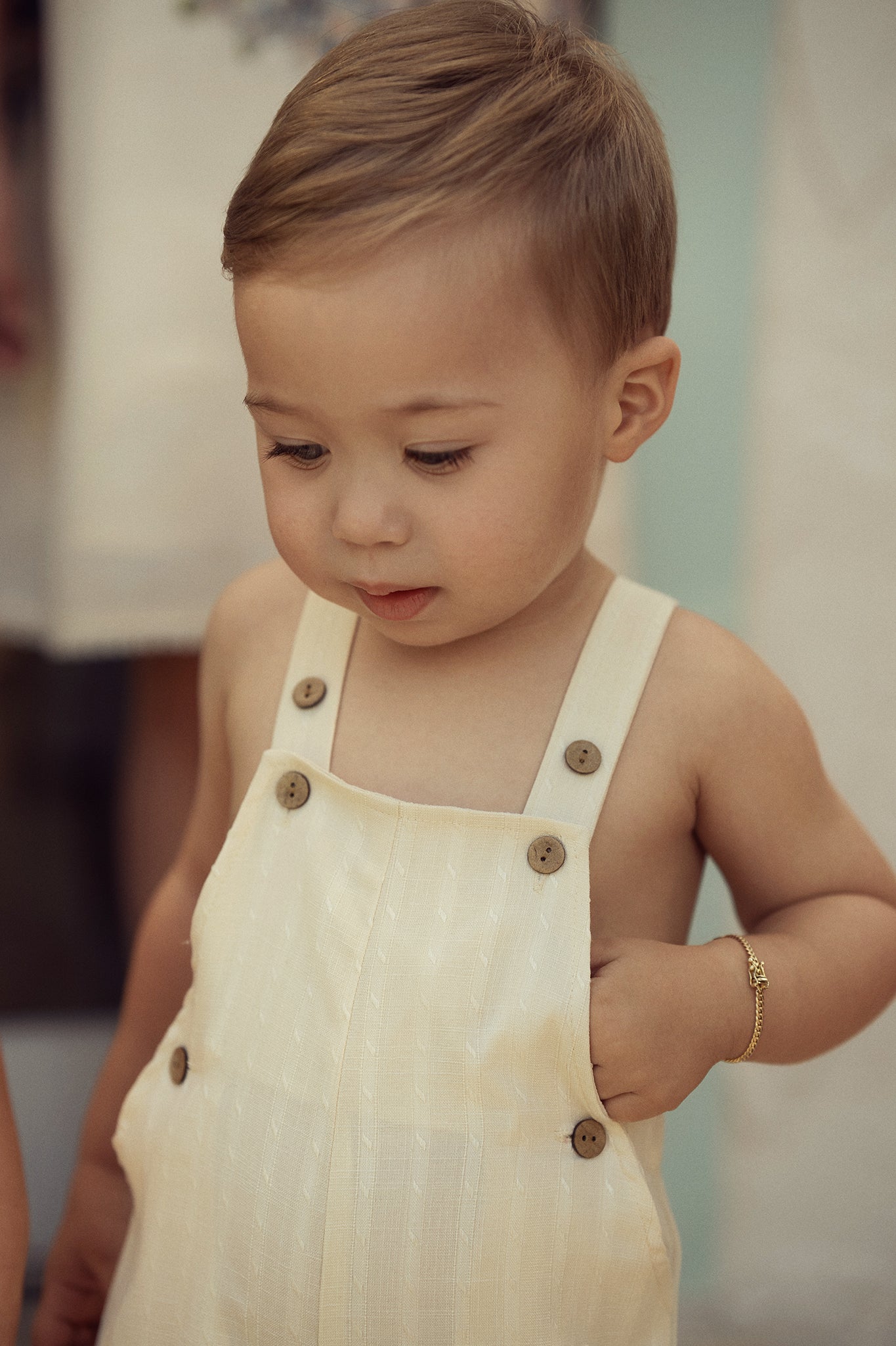 Textured Linen Overalls in by Mr. Mr.