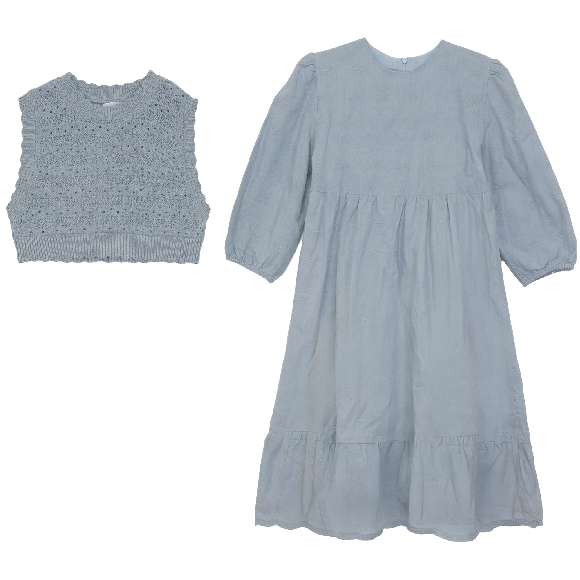 Embroiderered Cotton Dress Set