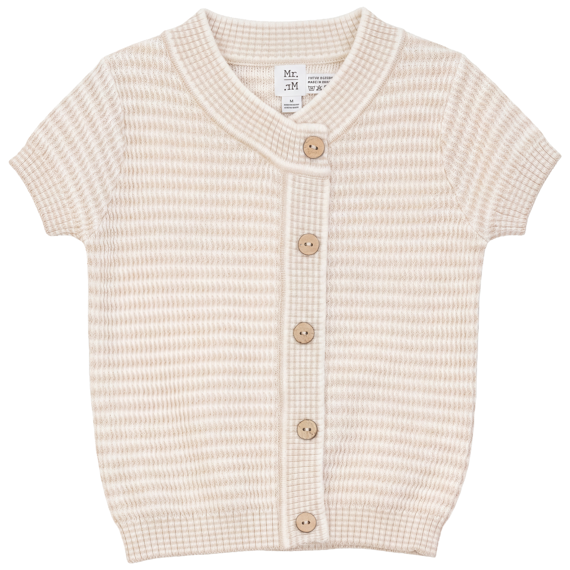 Wrapped Knit Sweater in Dark Almond Ivory by Mr. Mr.