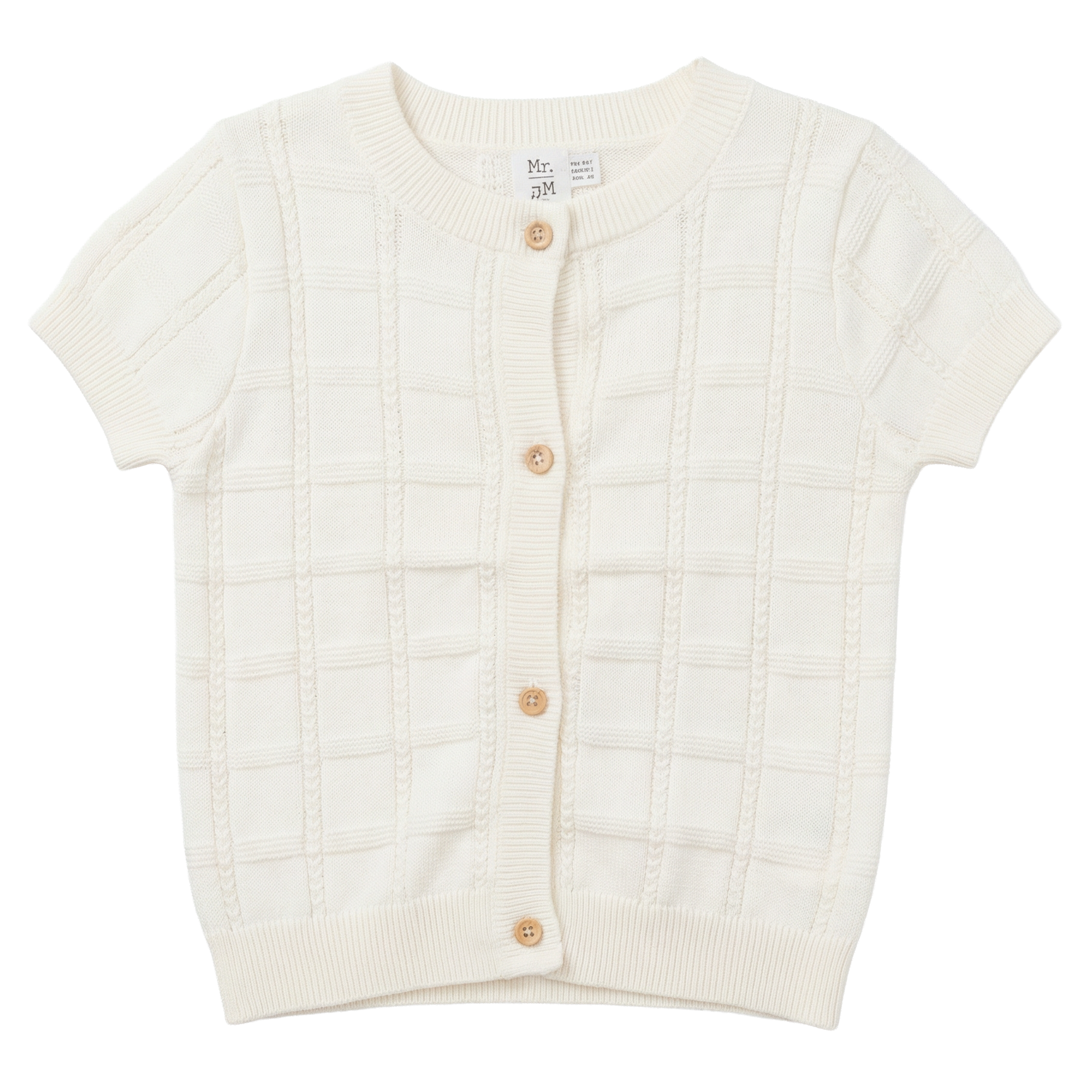 Checkered Knit Sweater in Ivory by Mr. Mr.