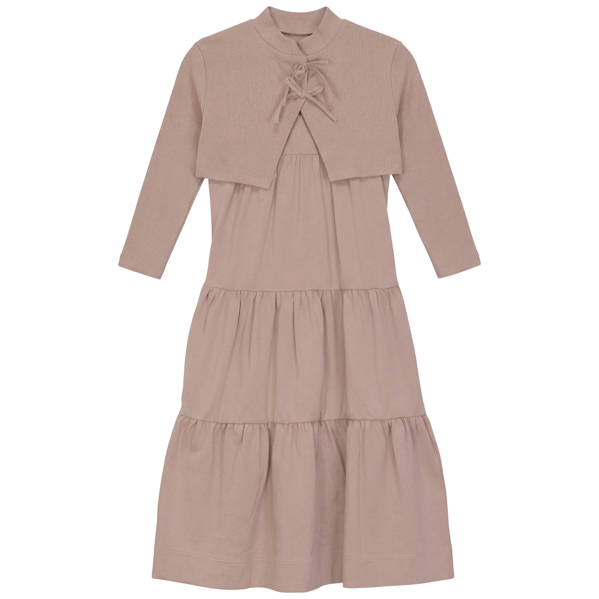 Jumper Ribbed Cardigan Set in Pink by Seal