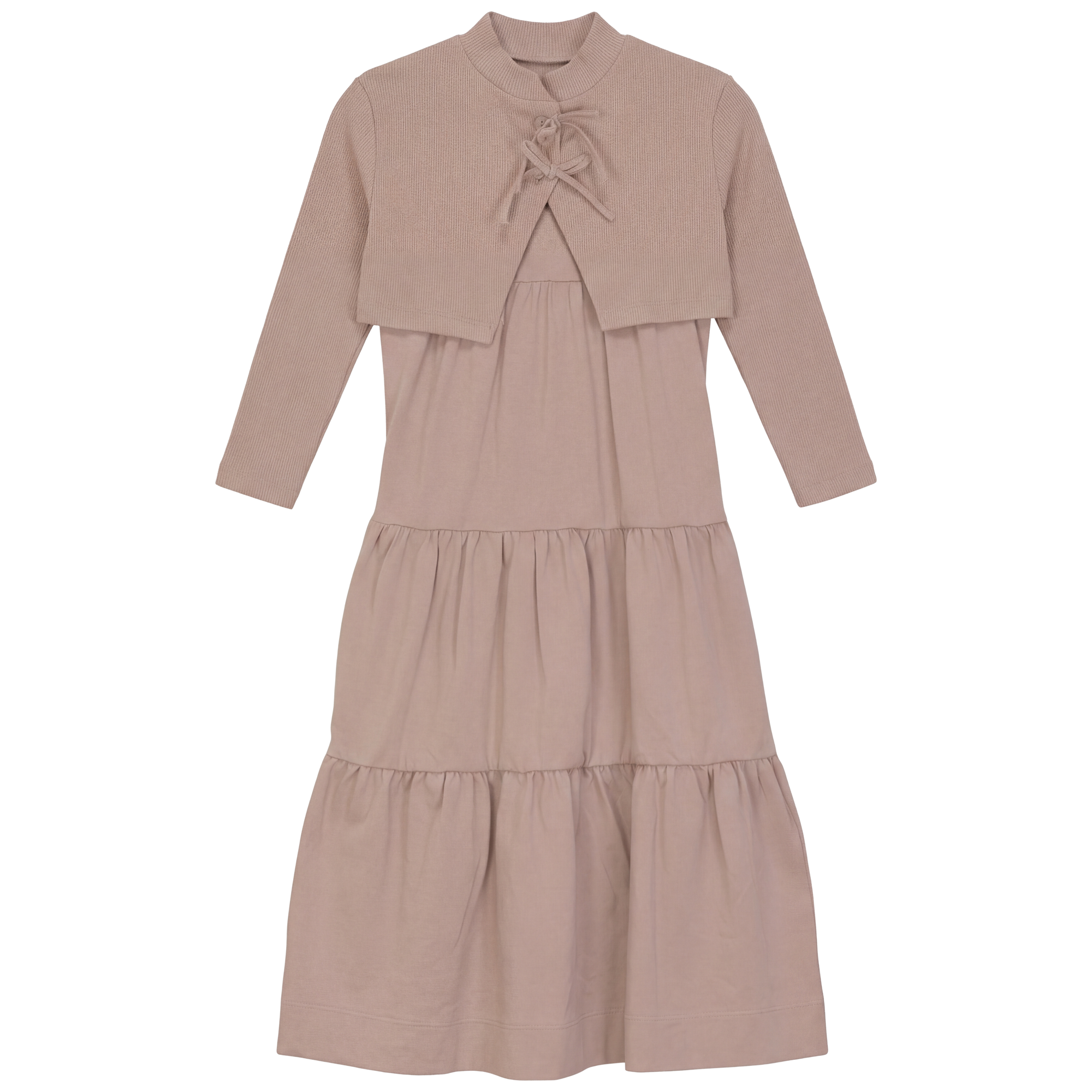 Jumper Ribbed Cardigan Set in Pink by Seal