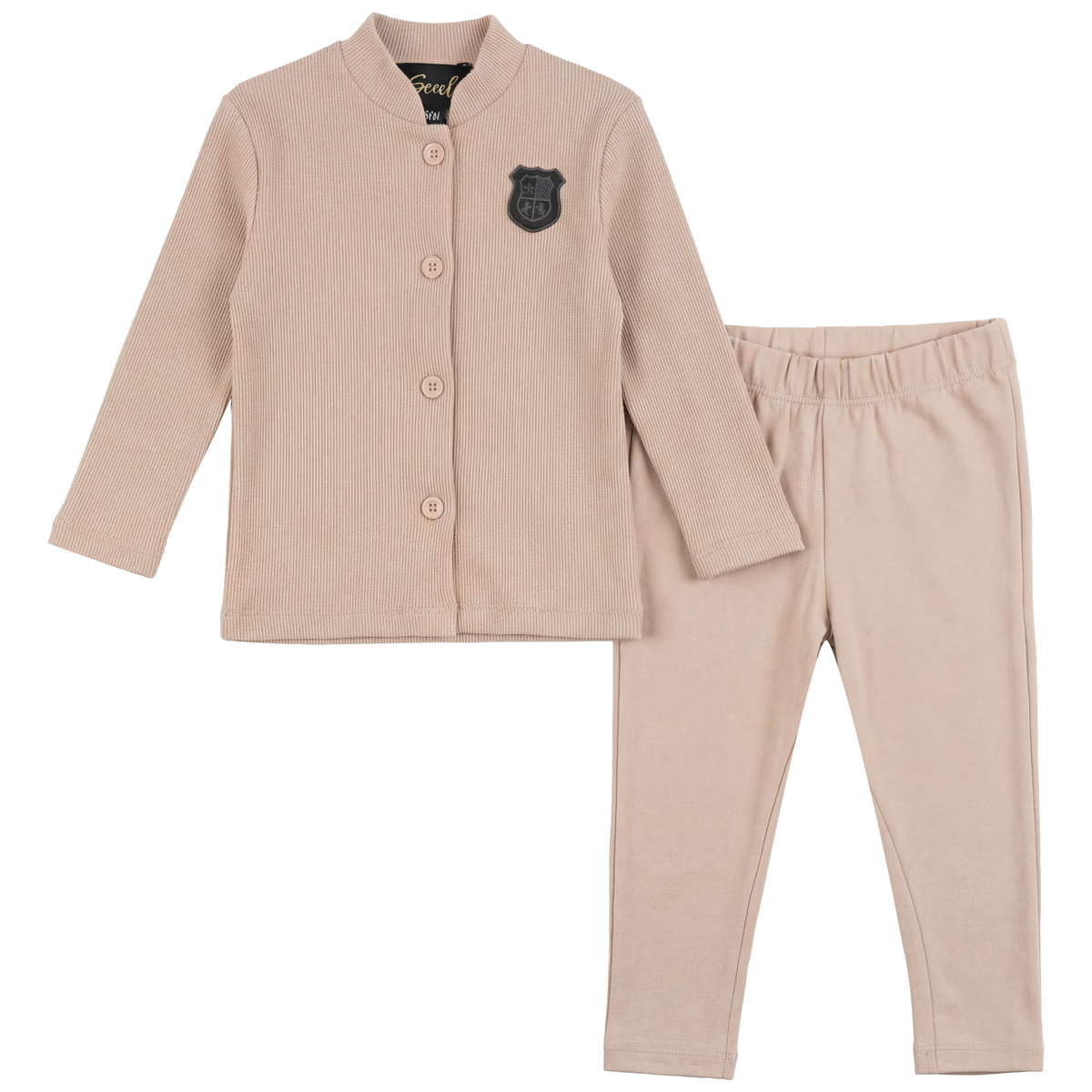 Ribbed Button Down Set in Pink by Seal