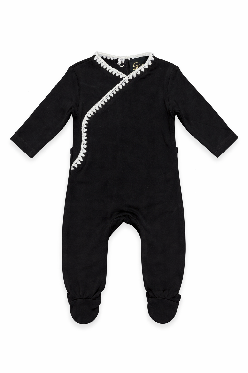 Rick Rack Onesie in Black White by Seal