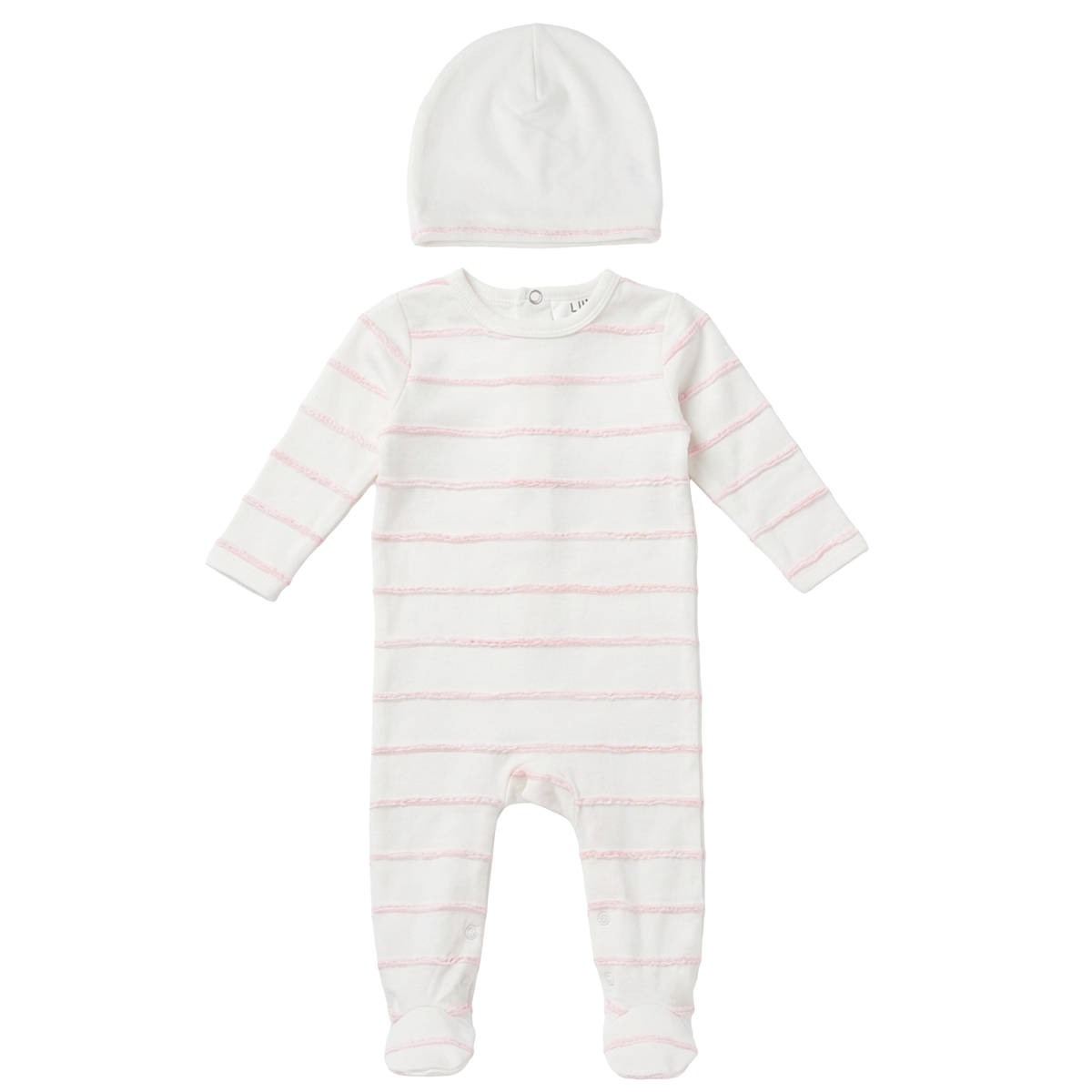 Raised Stripped Onesie in Pink by Lux Baby