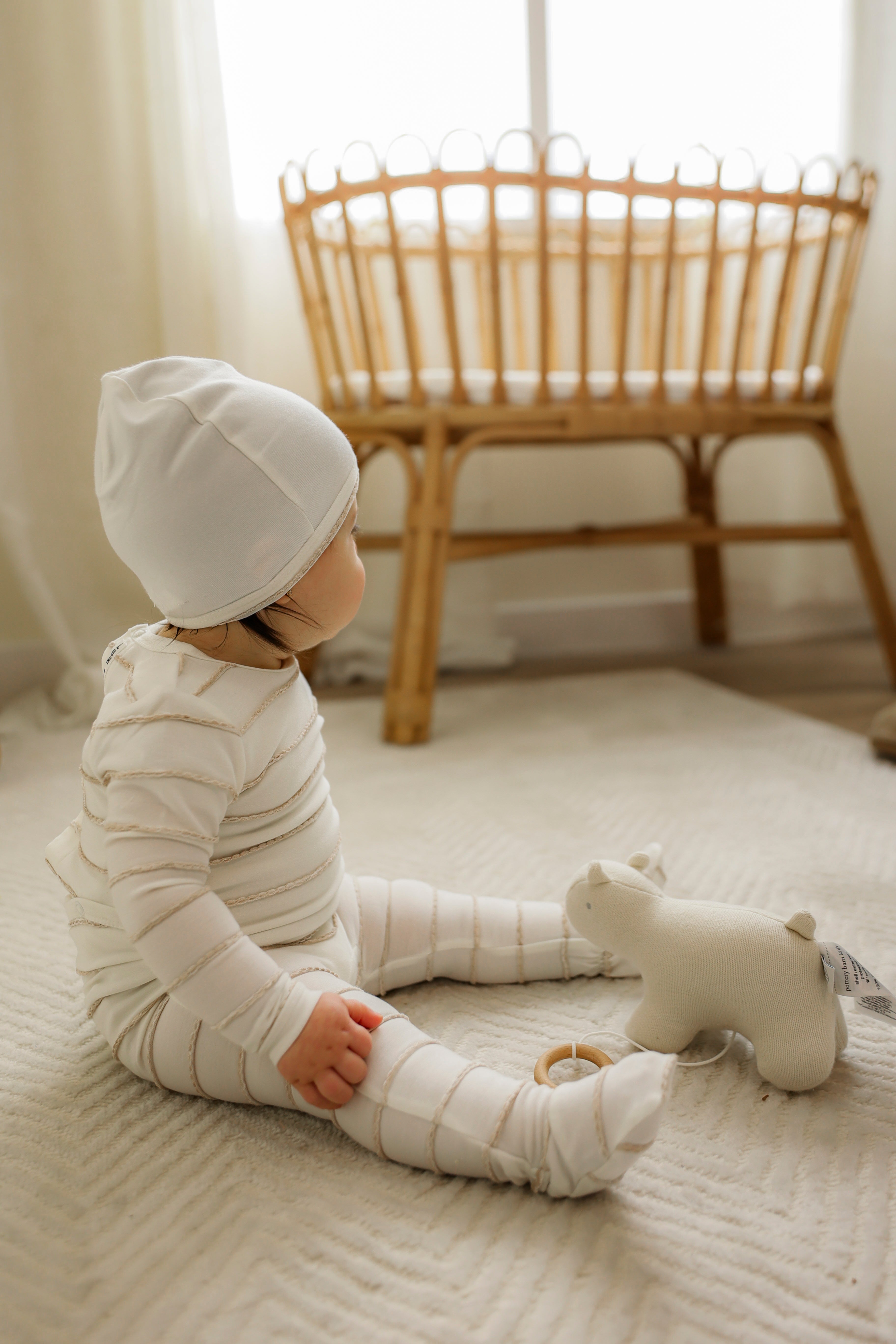 Raised Stripped Onesie in by Lux Baby