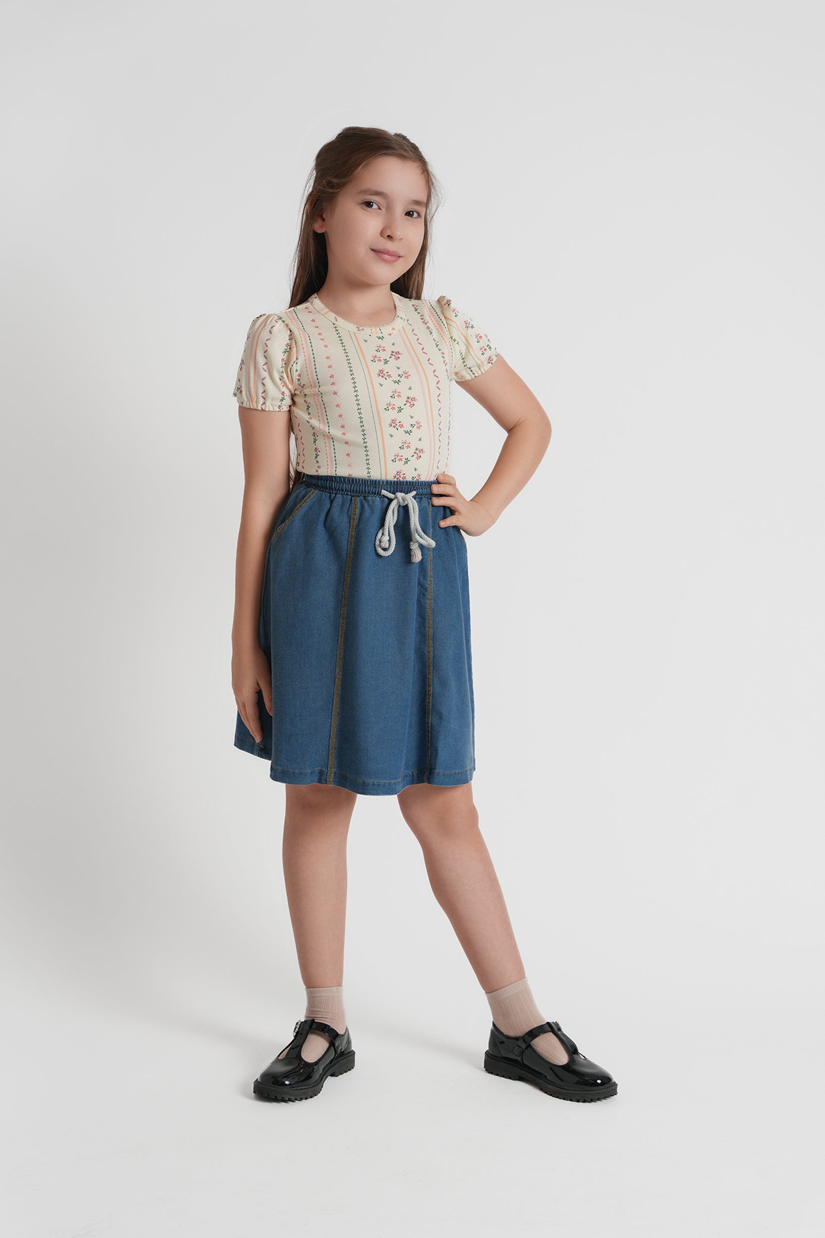 Floral Printed Cotton Tshirt in by Puddles