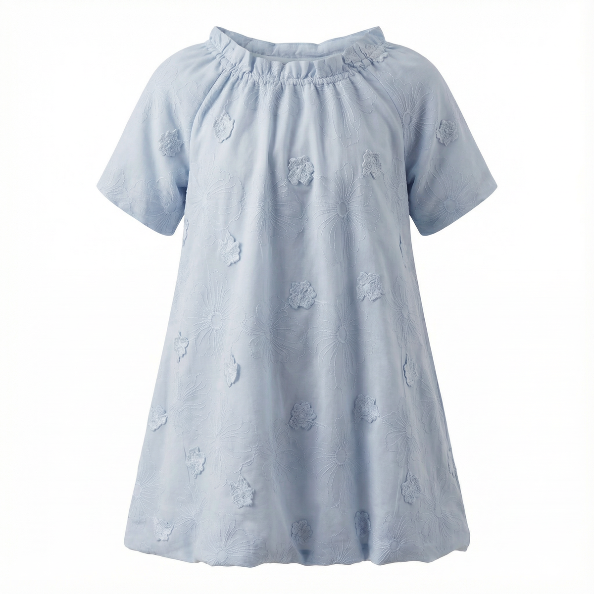 Floral Embroidery Applique Dress in Blue by Posie & Pistachio