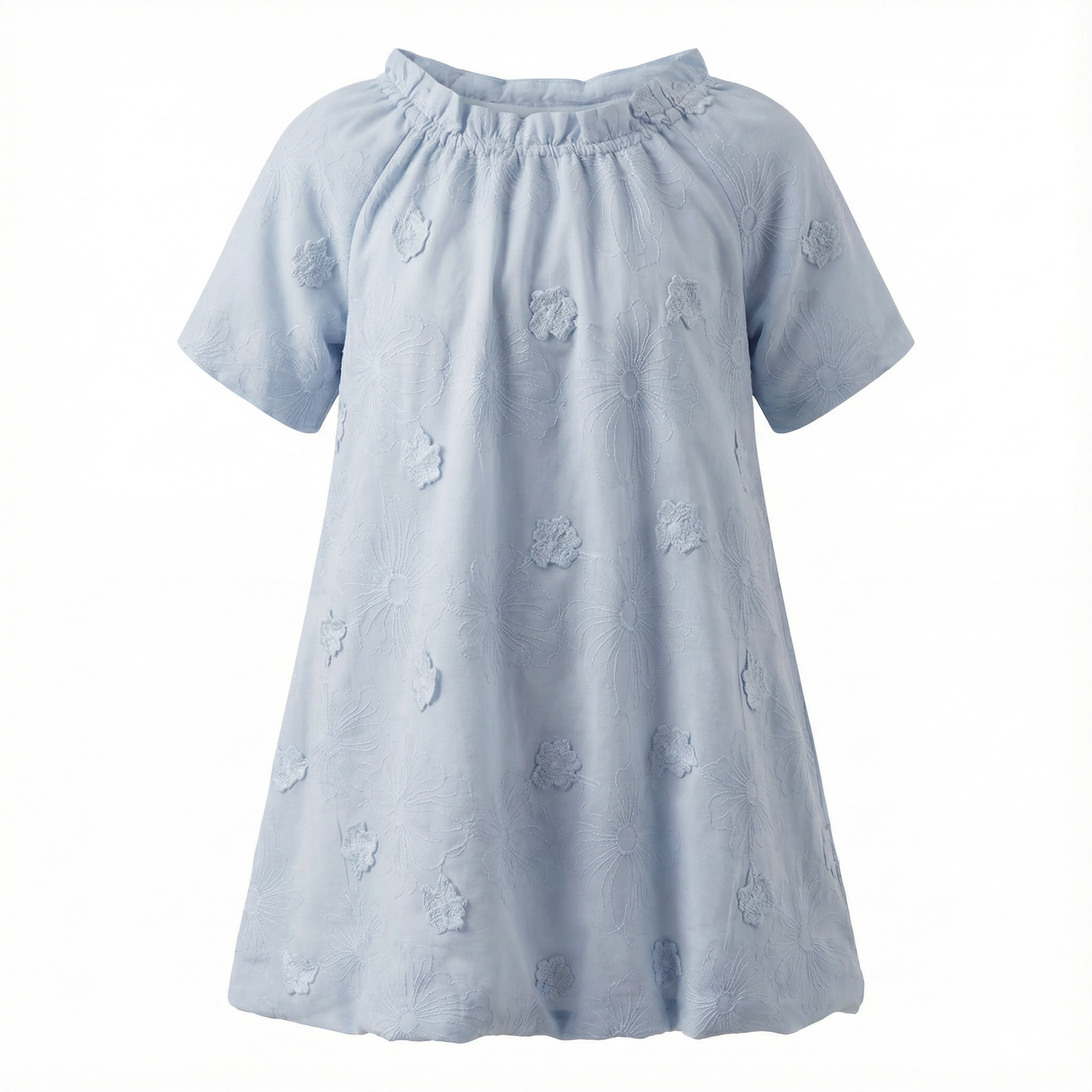 Floral Embroidery Applique Dress in Blue by Posie & Pistachio