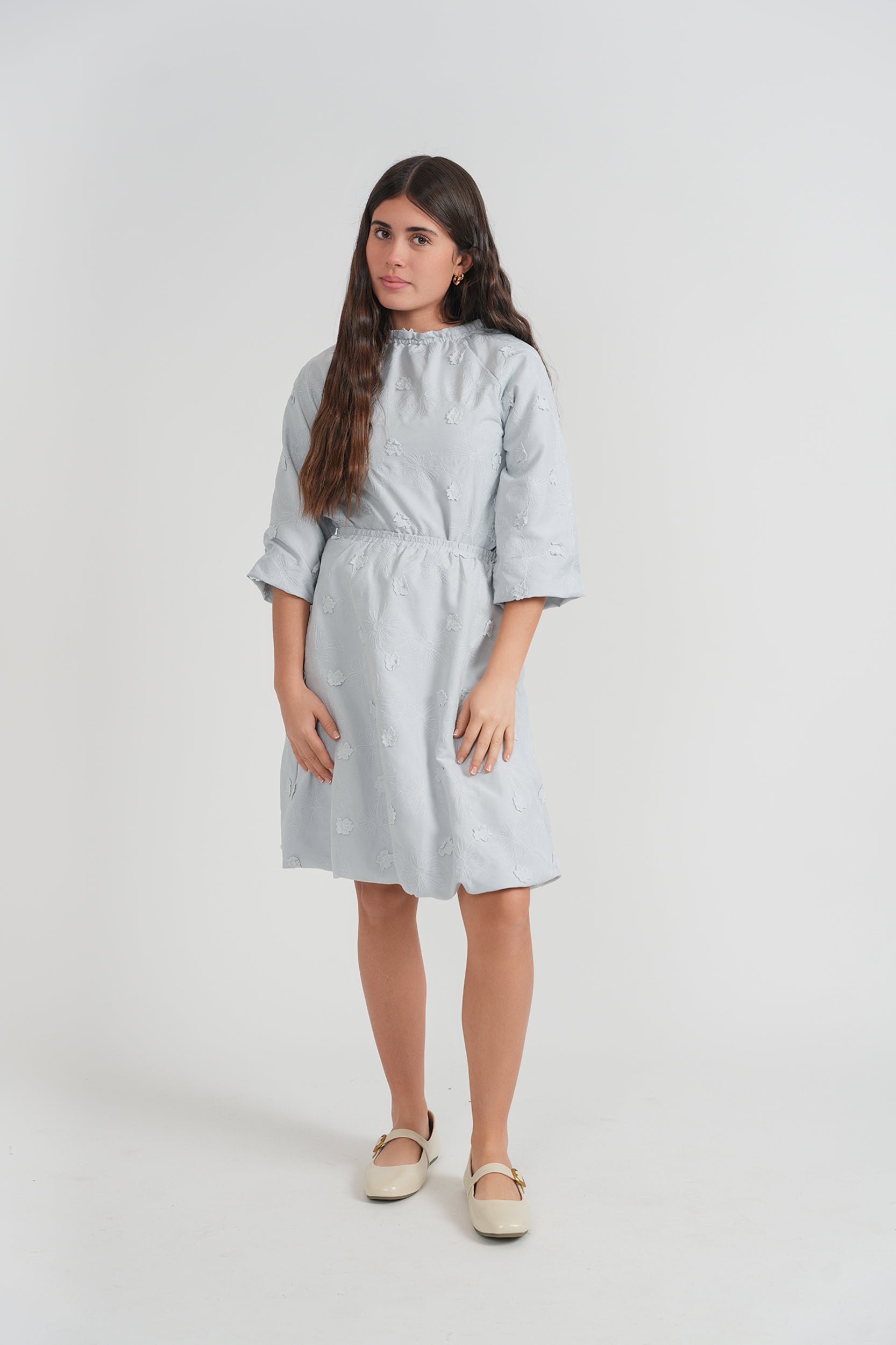 Floral Embroidery Applique Skirt Set in by Posie & Pistachio