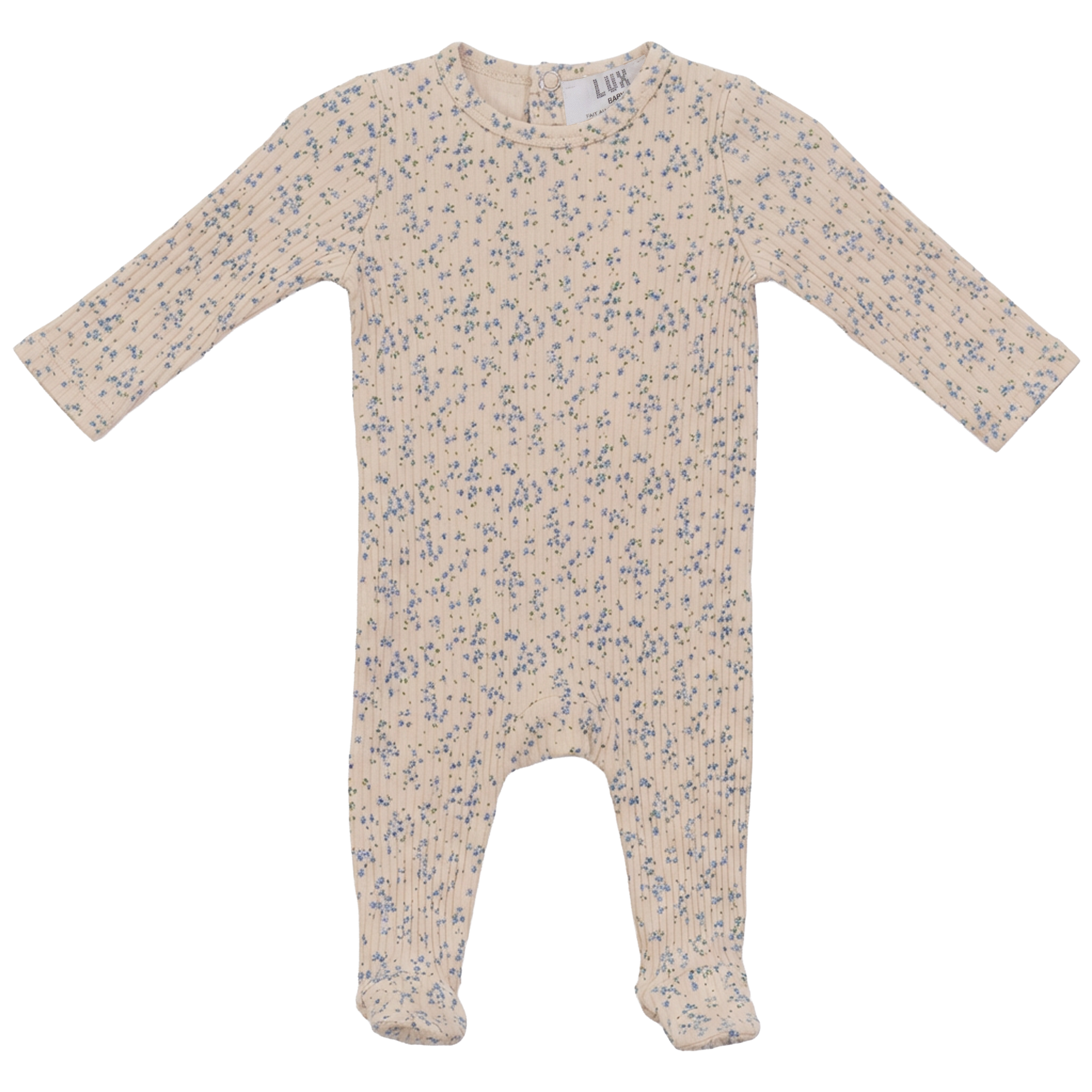Floral Onesie in Blue by Lux Baby