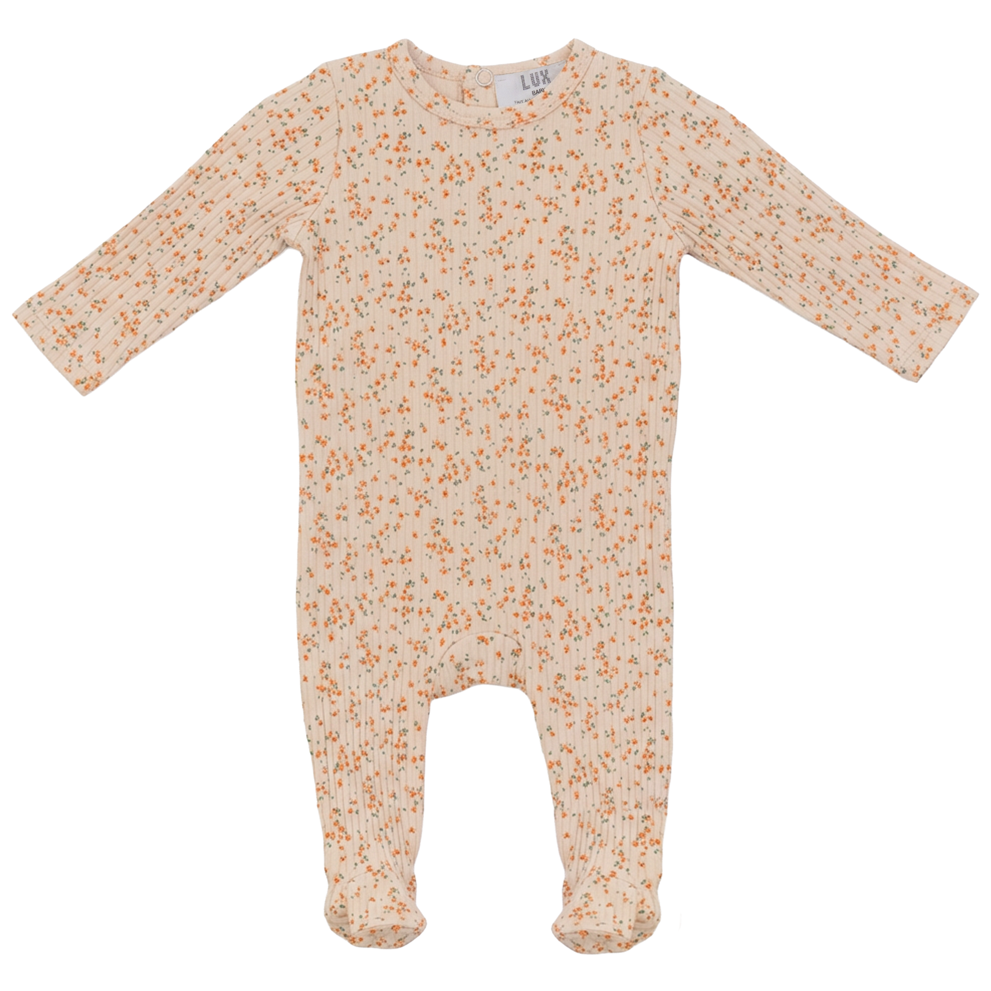 Floral Onesie in Orange by Lux Baby