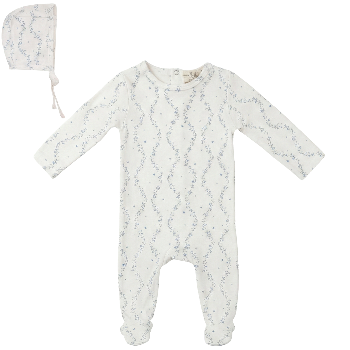 Vine Print Onesie in Ivory by Bebe Bella