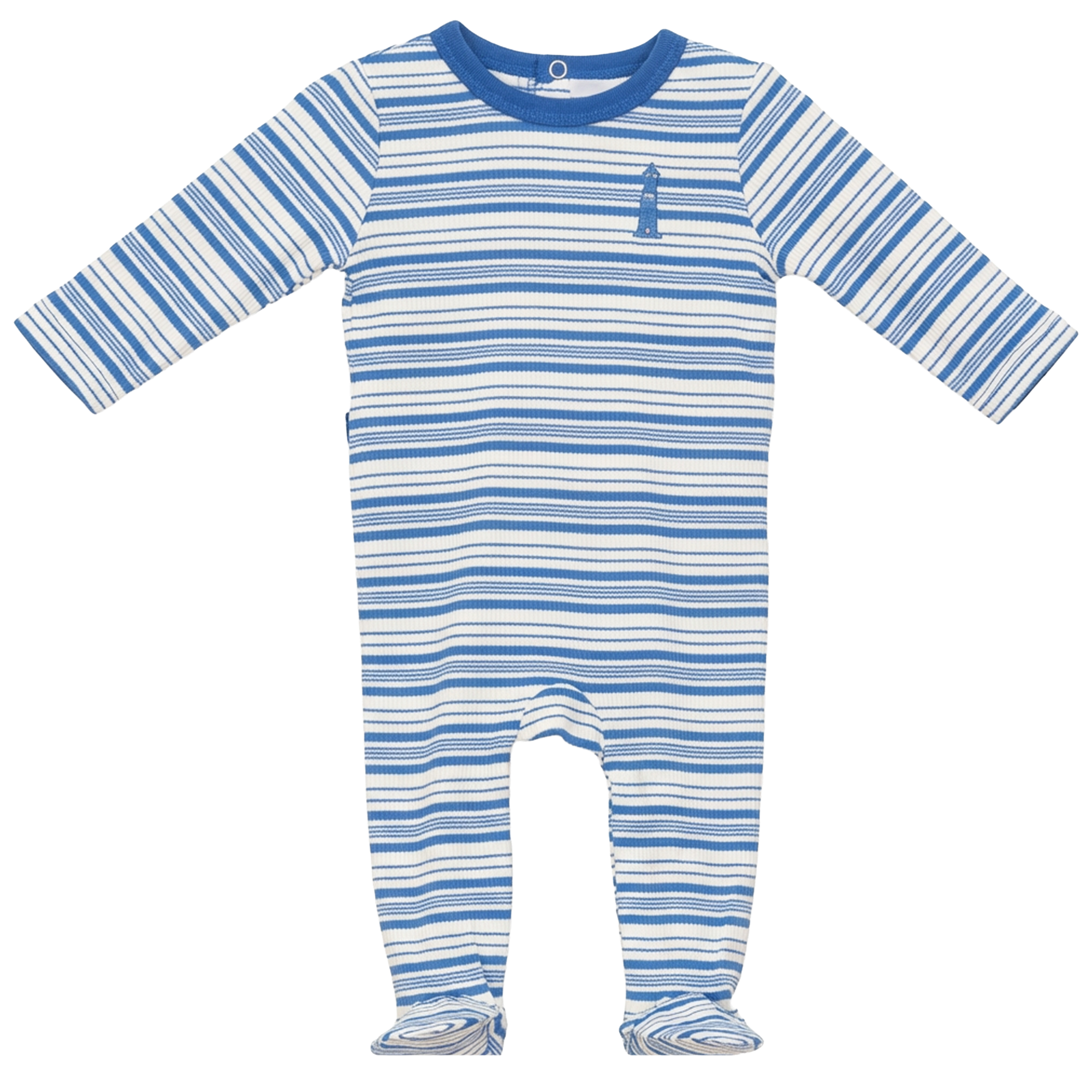 Stripped Lighthouse Onesie in Blue by Whipped Cocoa