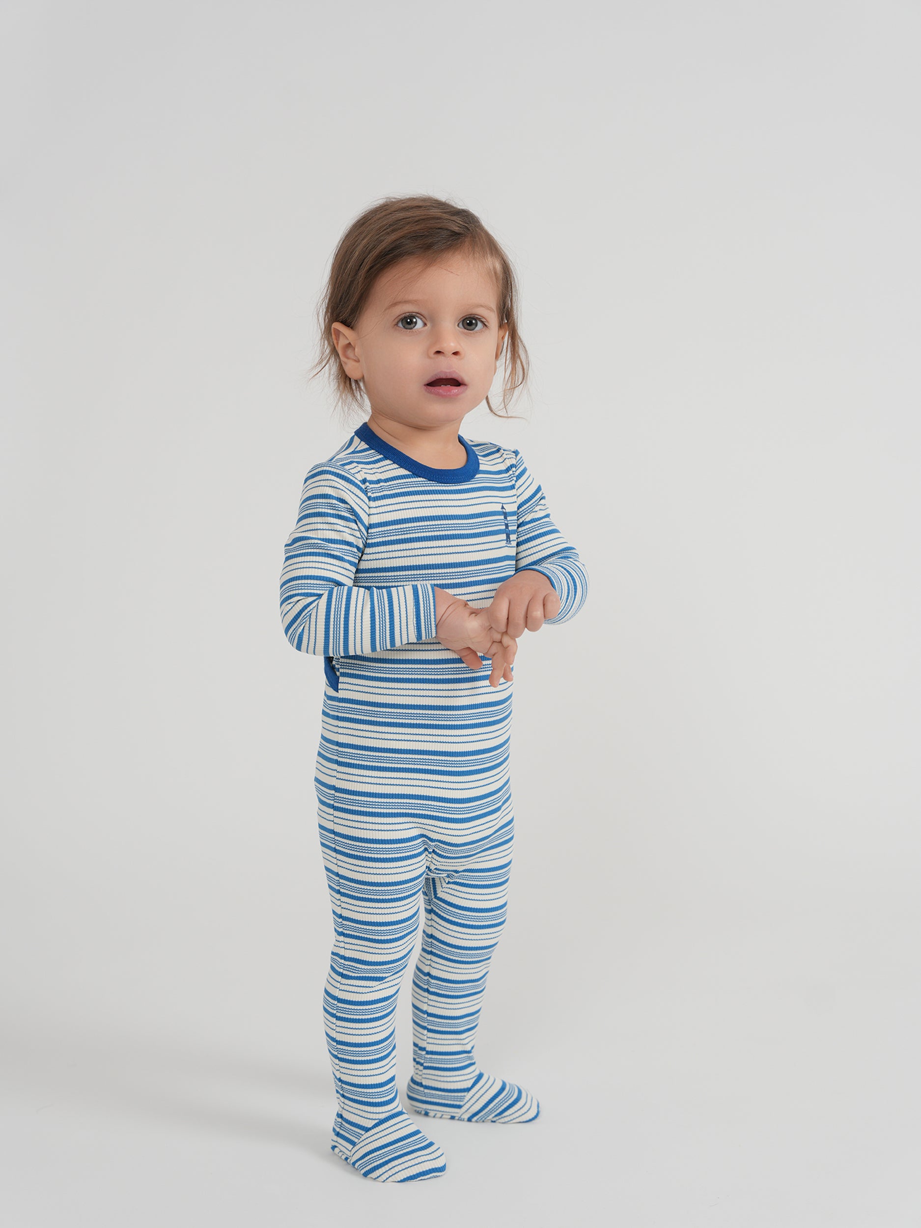Stripped Lighthouse Onesie in by Whipped Cocoa