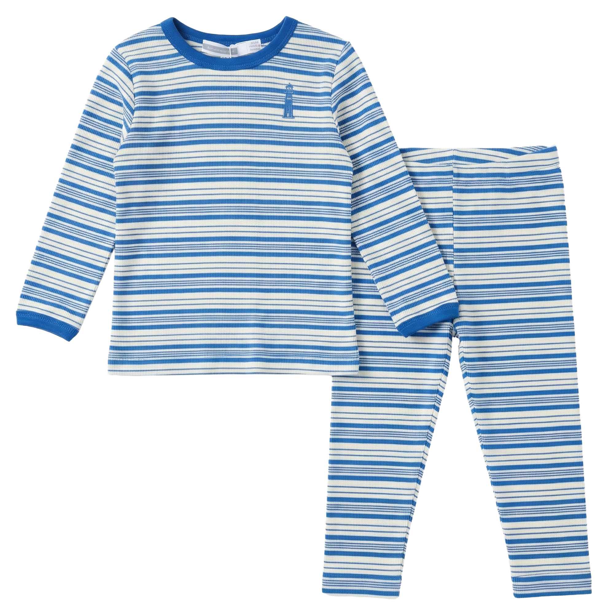 Stripped Lighthouse Set in Blue by Whipped Cocoa