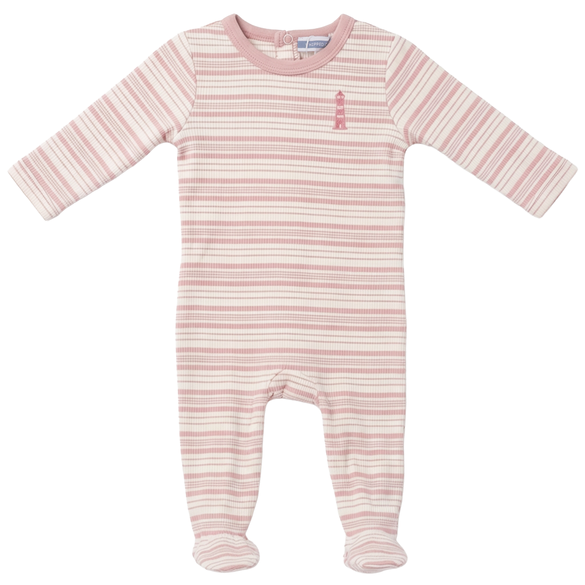 Stripped Lighthouse Onesie in Pink by Whipped Cocoa