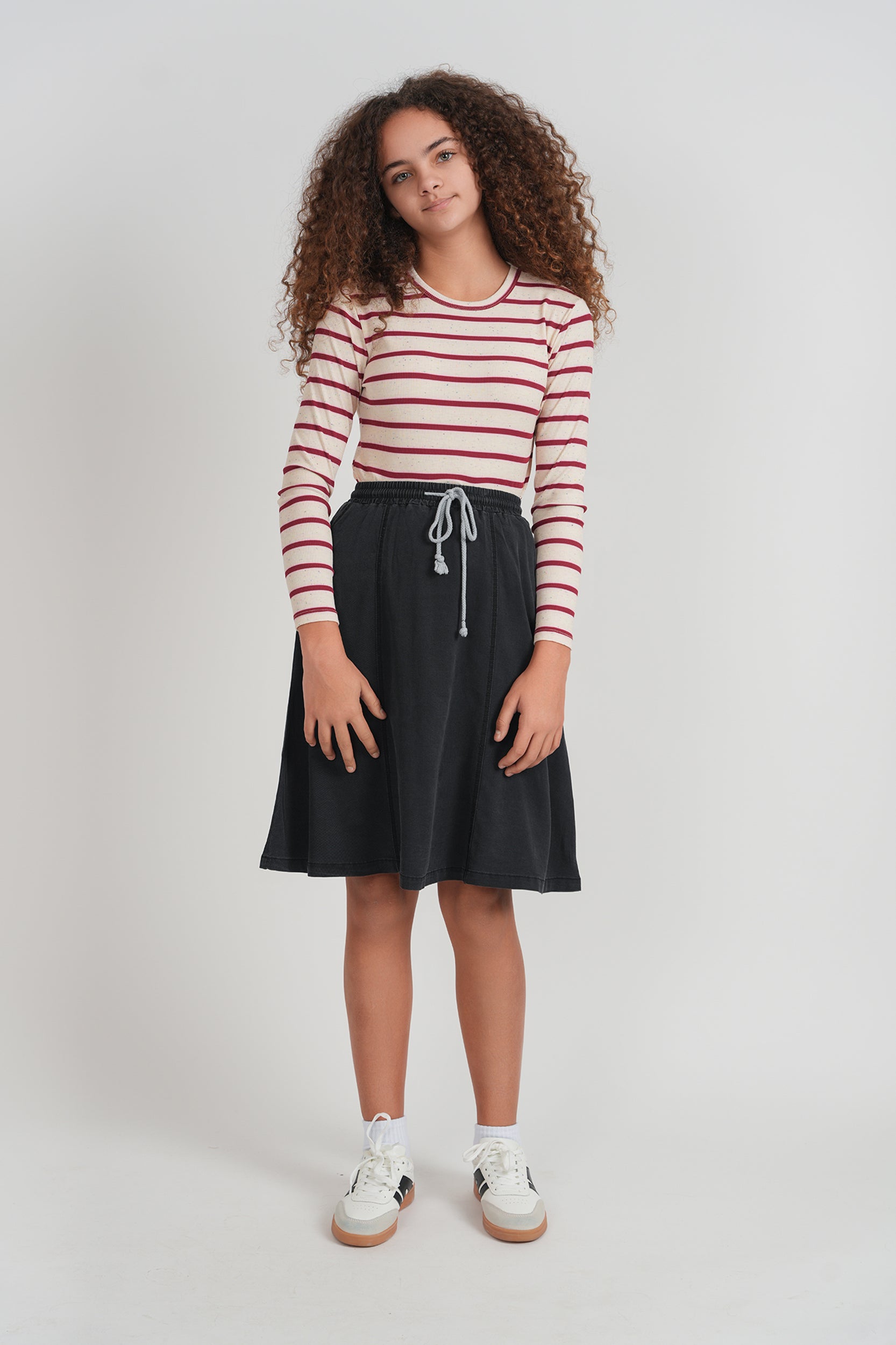 Ribbed Stripped Dotted Tshirt in by Pinky Promise