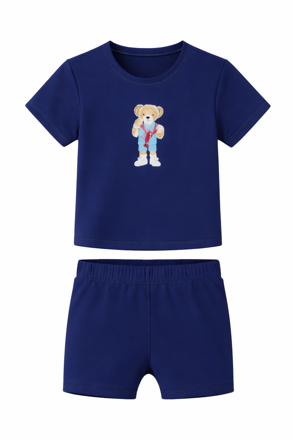 Swimsuit Two Piece With Bear in Navy Blue by Try