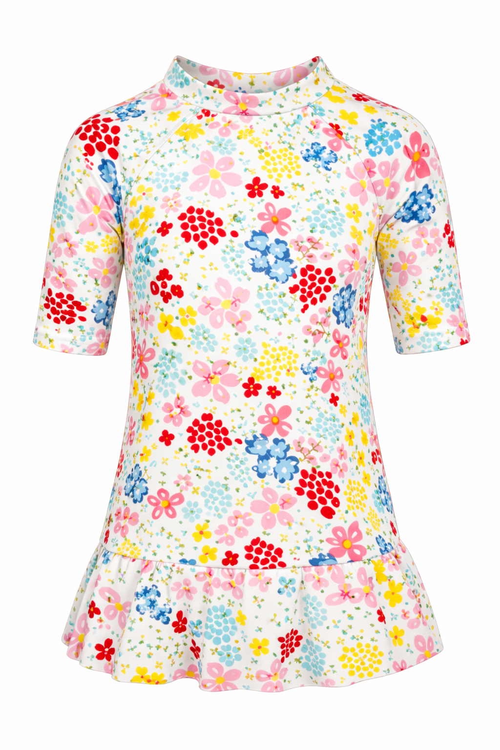 Sunburnt Floral Long Sleeve Flounce Hem Swim Dress in Floral Print at Nordstrom, Size 14 Sunburnt Floral Long Sleeve Flounce Hem Swim Dress in Floral Print at Nordstrom, Size 14