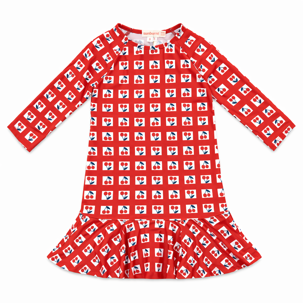 Cherry Print Swim Dress