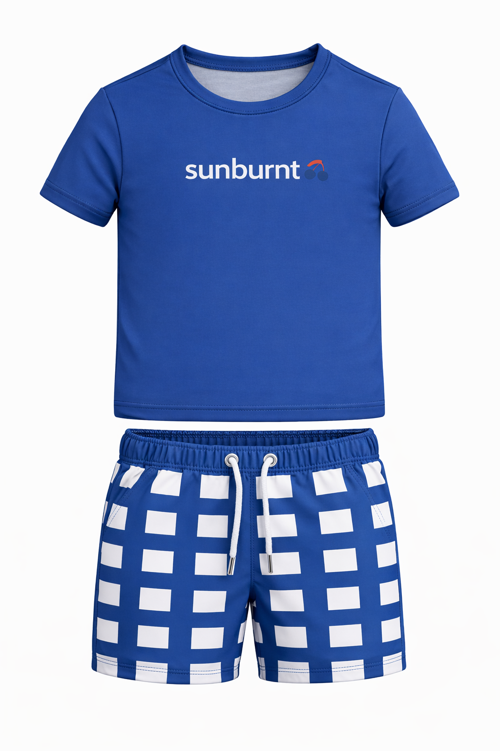 Print Swim Set in Blue by Sunburnt