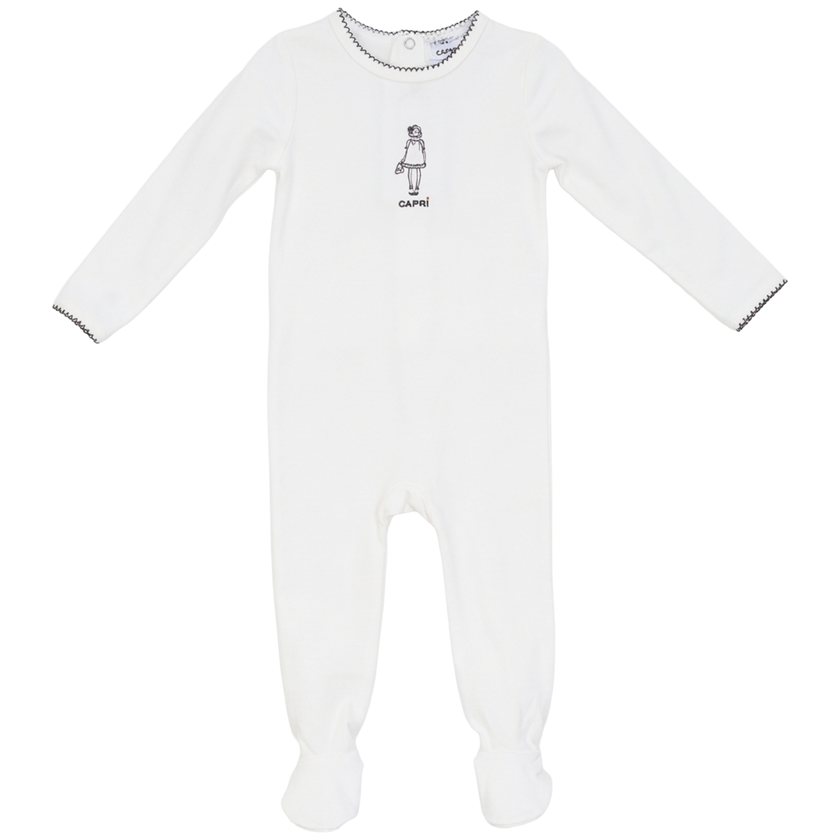 Capri Print Onesie in Cream by Jolie Capri