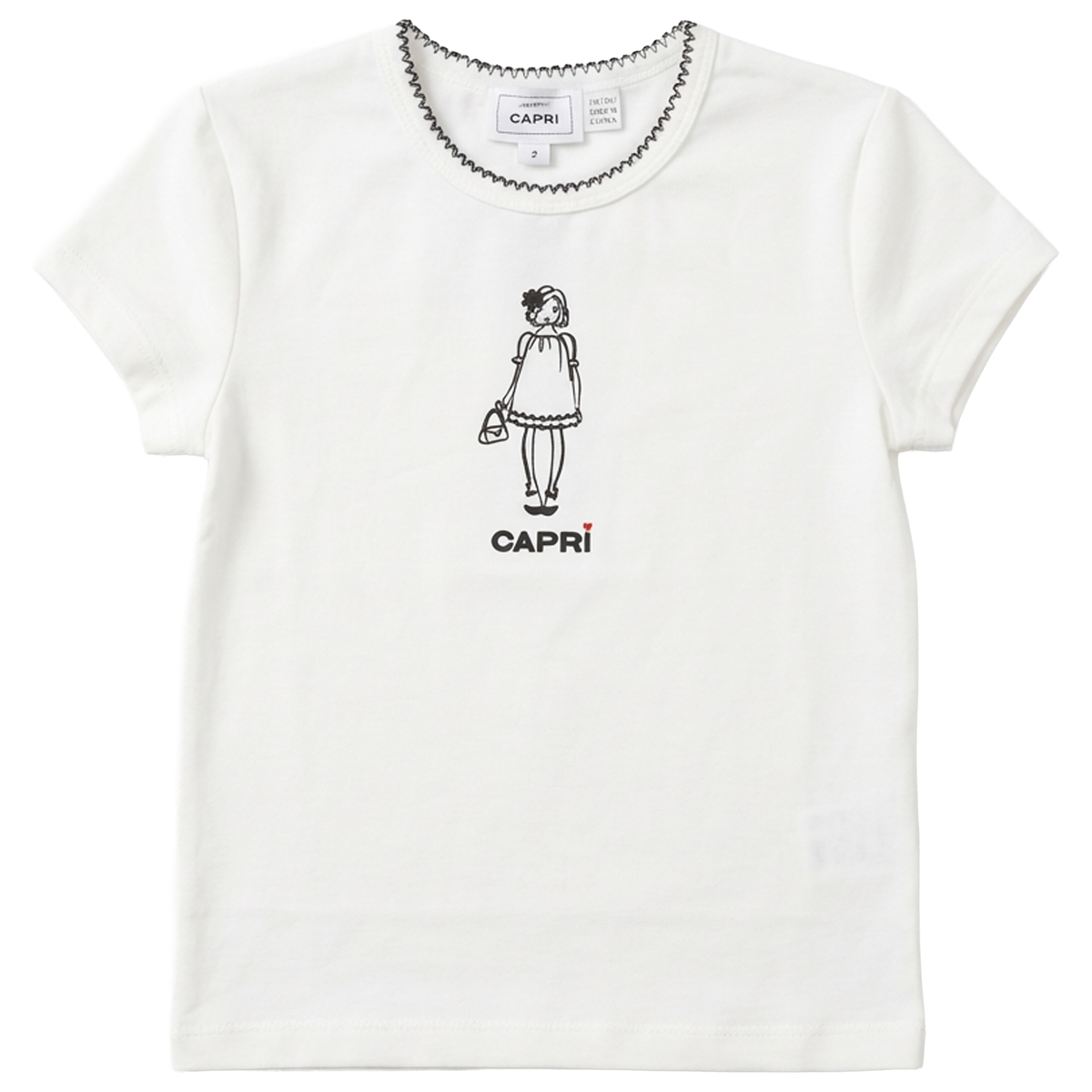 Capri Print Top in Cream by Jolie Capri
