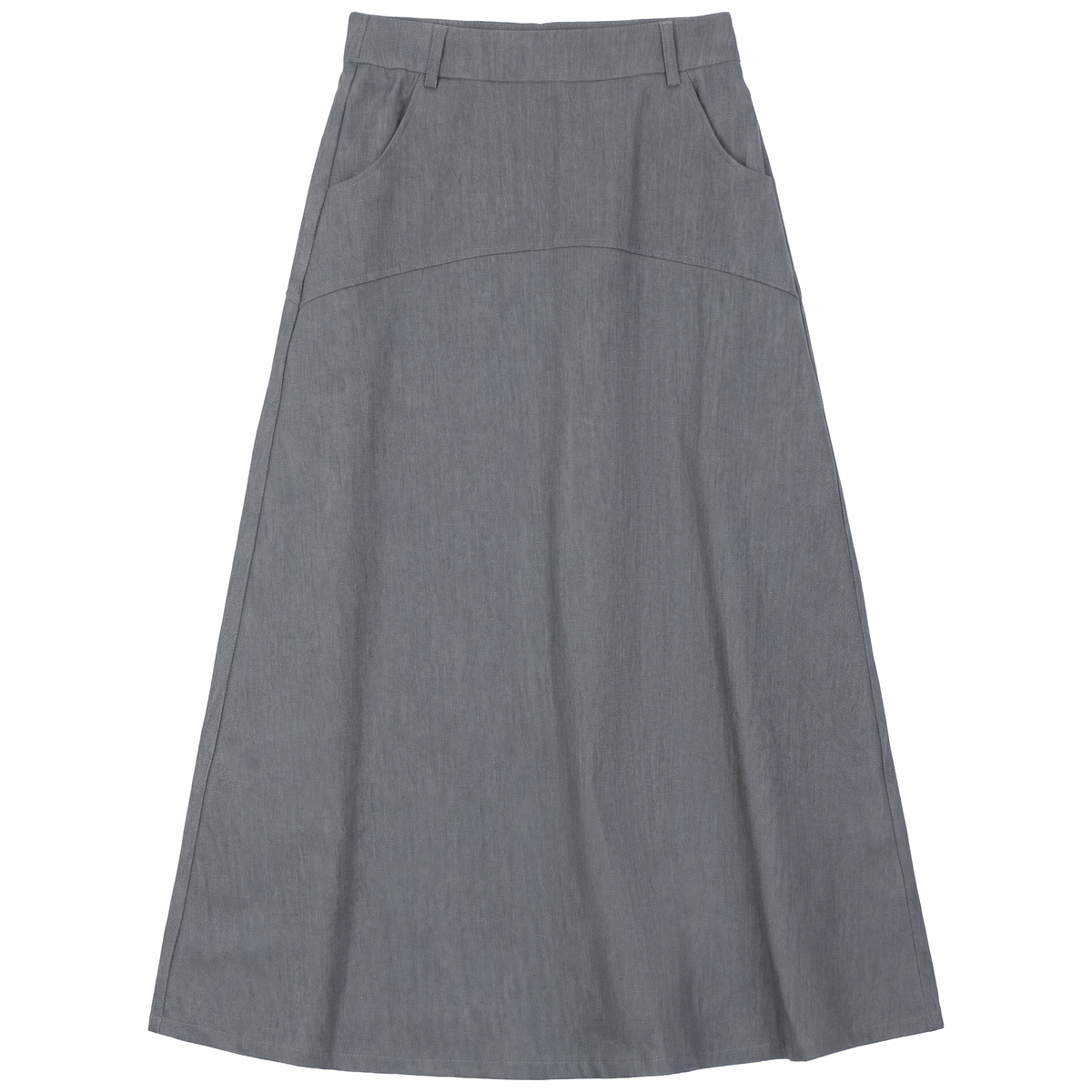 Denim Pocket Skirt in Grey Mix by Noni Daily