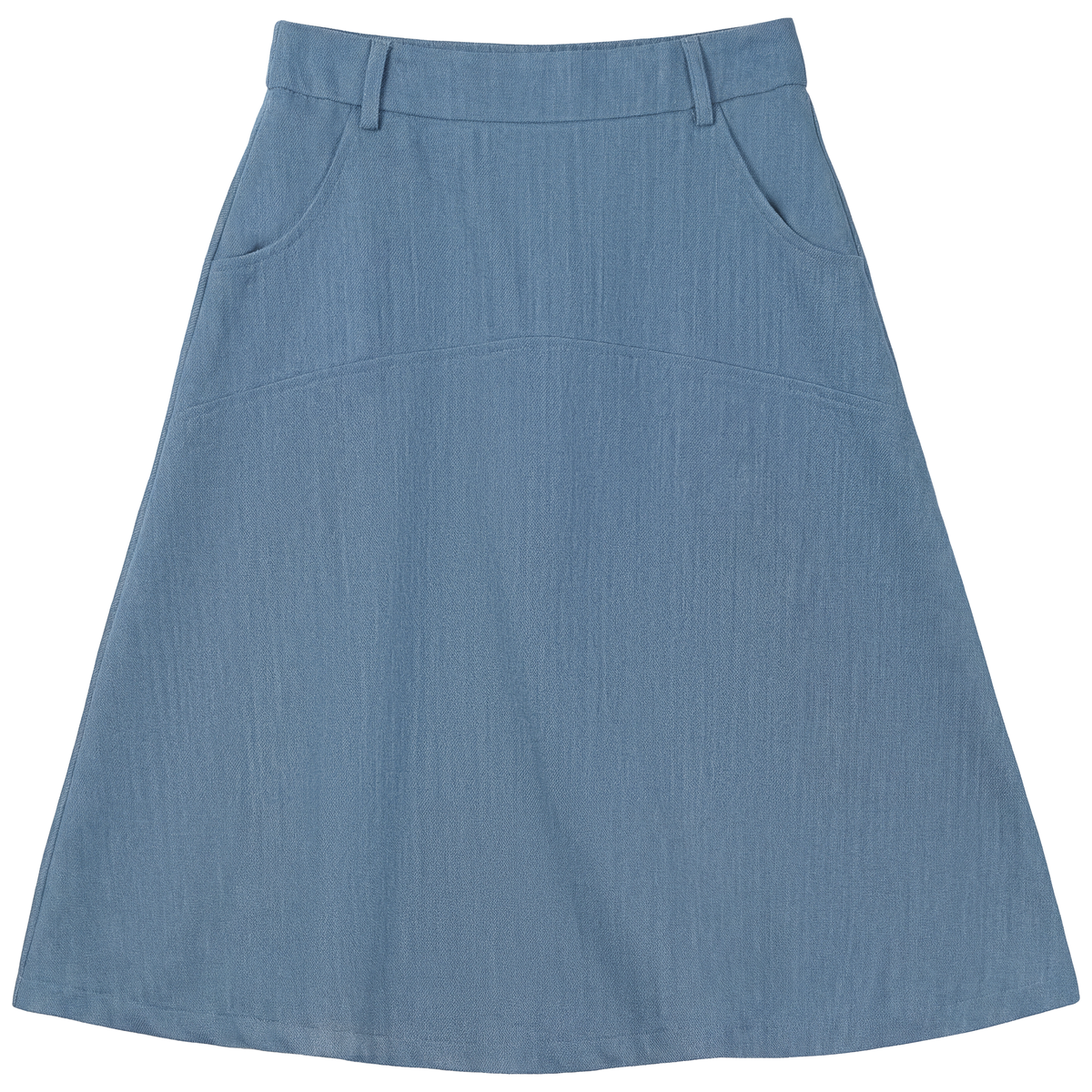 Denim Pocket Skirt in Light Denim by Noni Daily