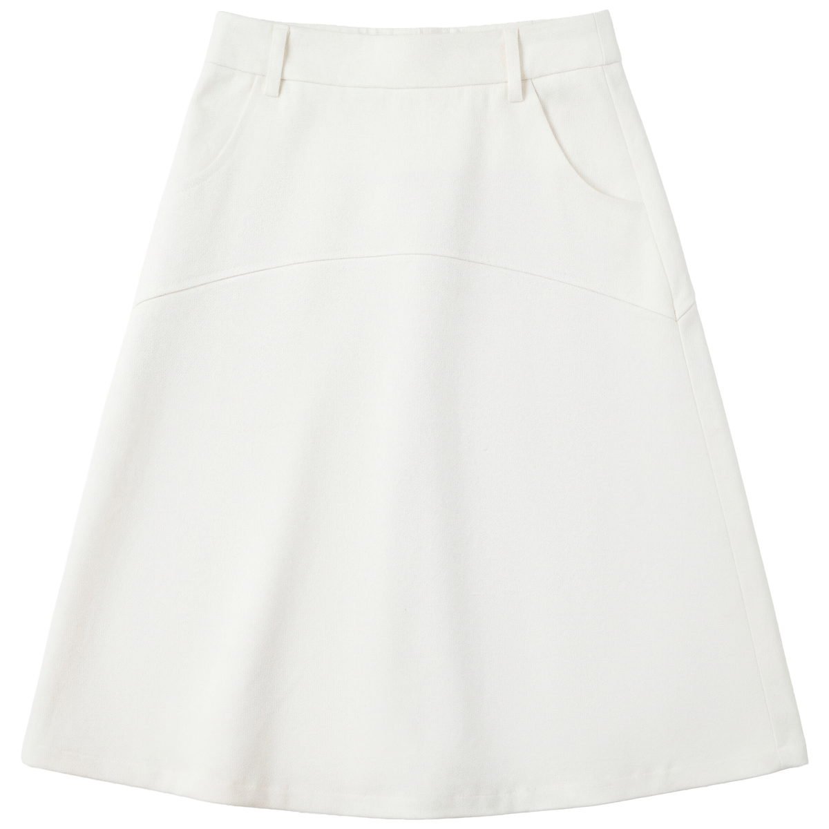 Denim Pocket Skirt in White by Noni Daily