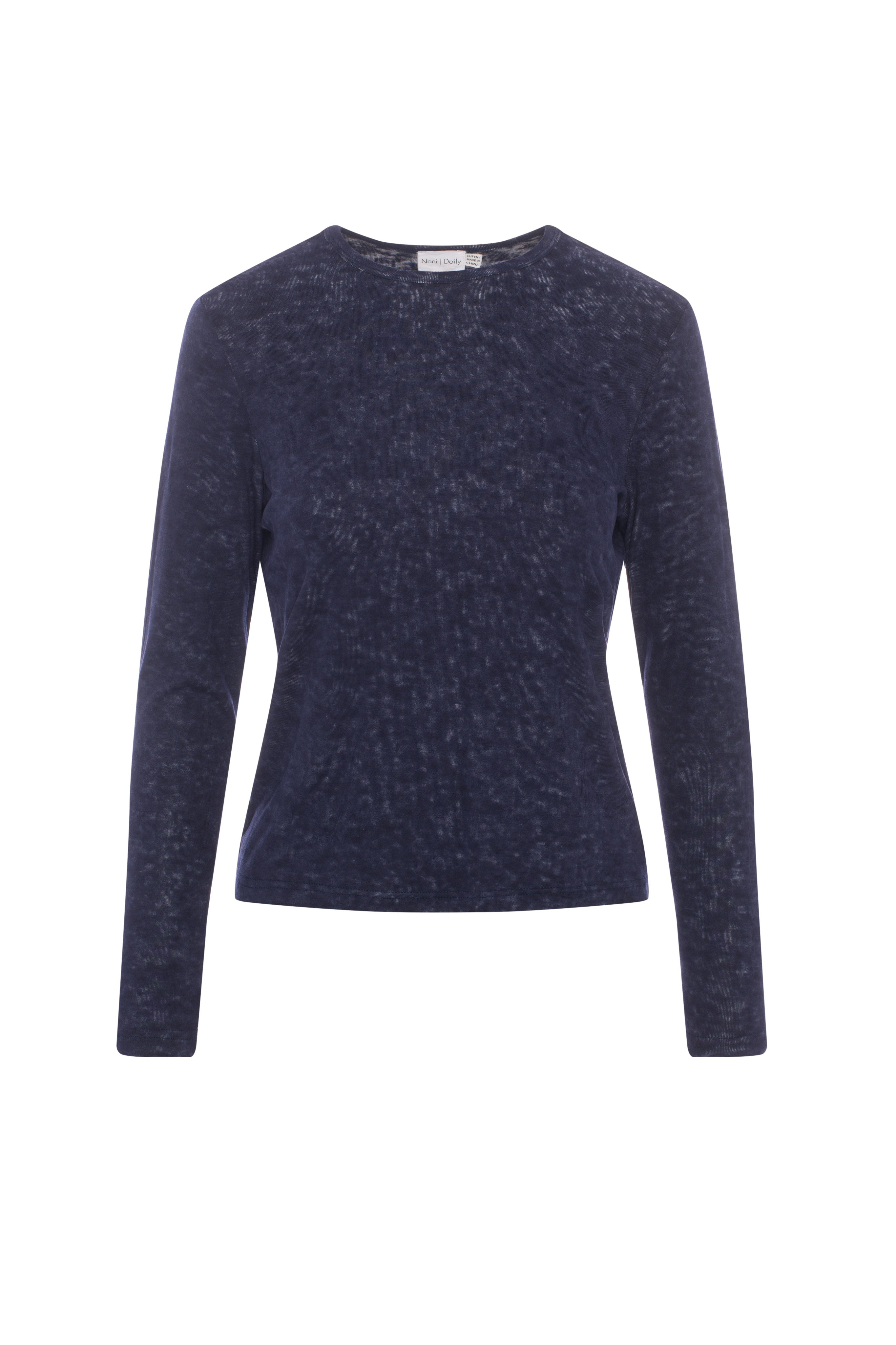 Distressed Cotton Top in Denim by Noni Daily