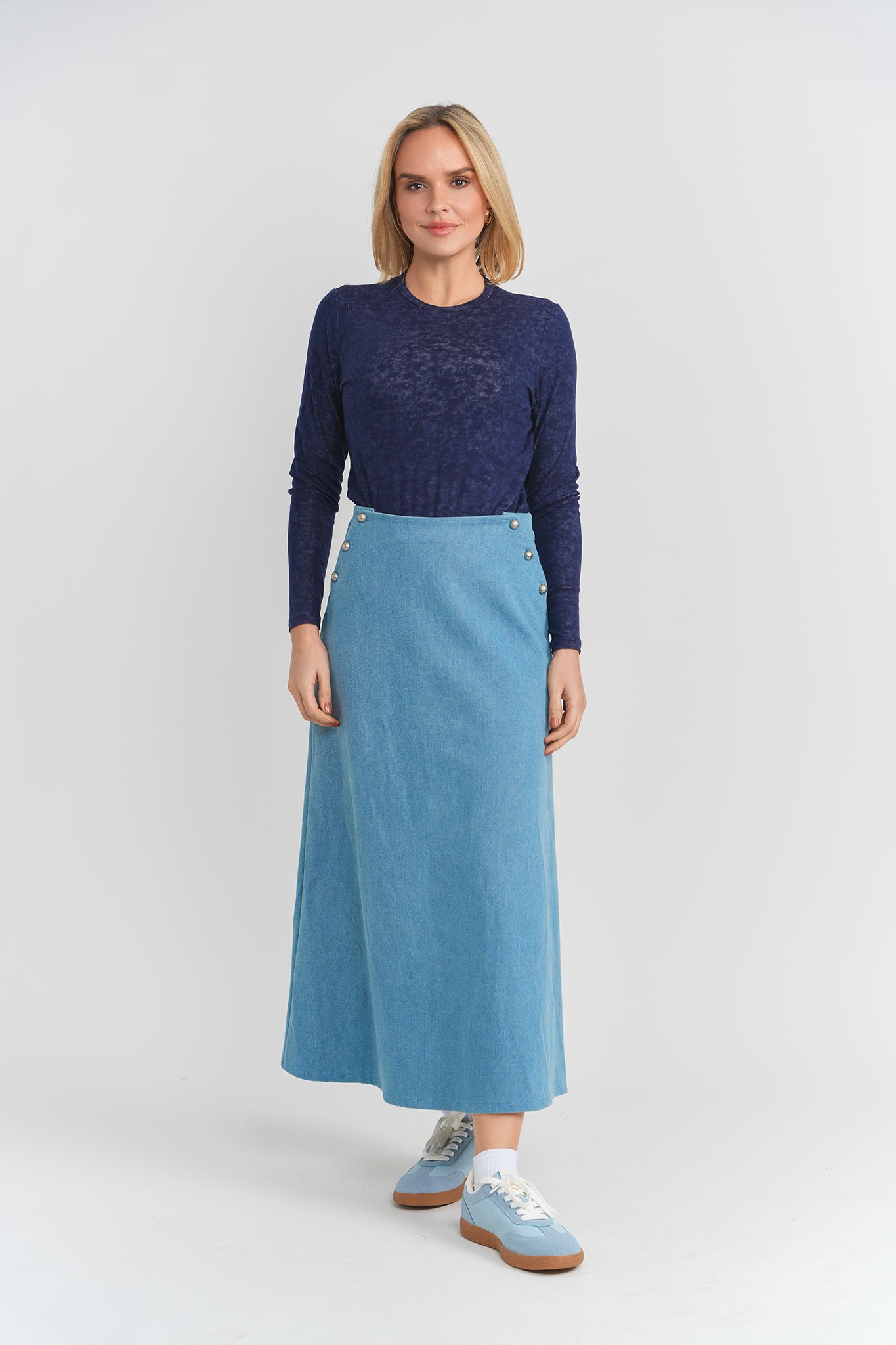 Distressed Cotton Top in by Noni Daily