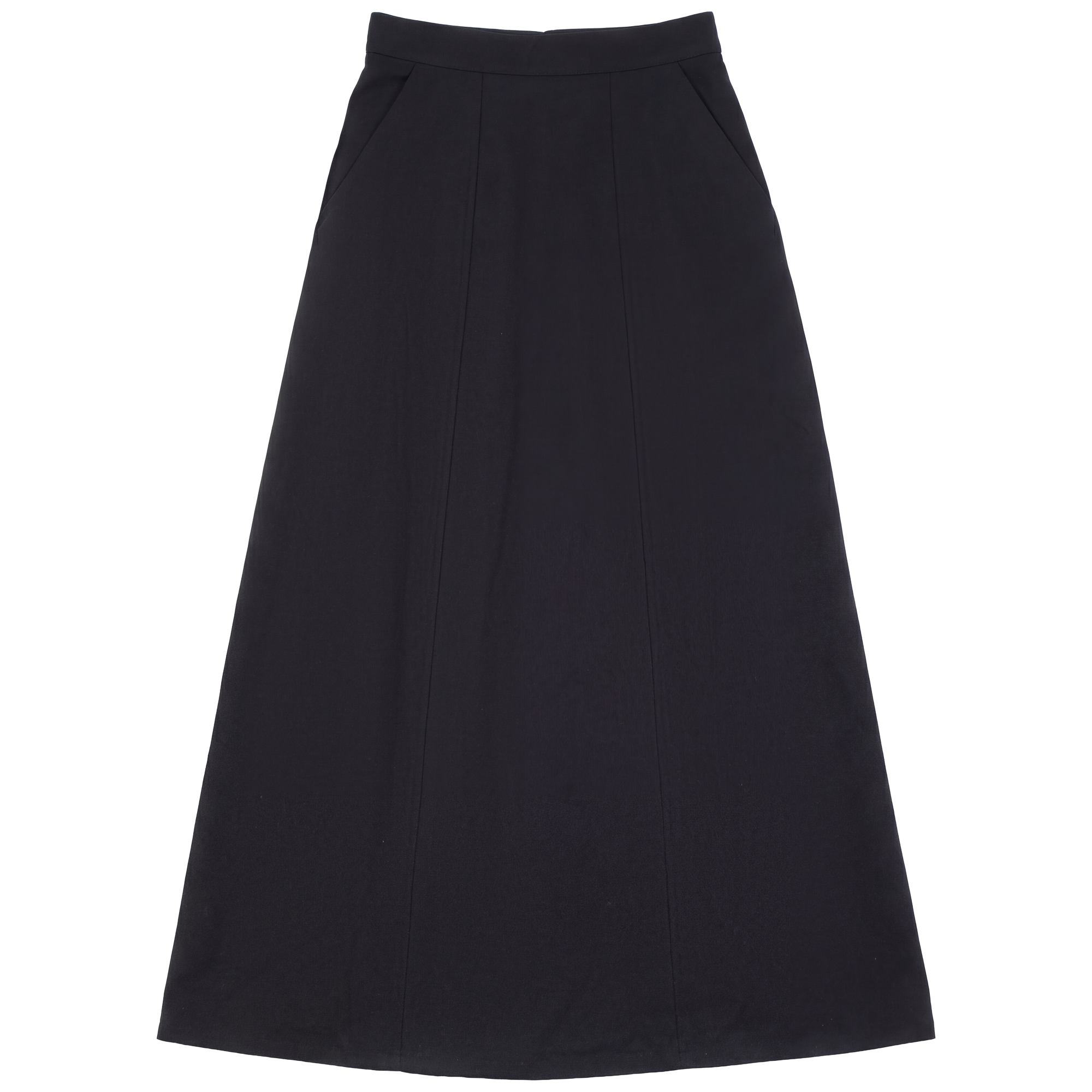 Paneled Denim Pocket Skirt in Black by Noni