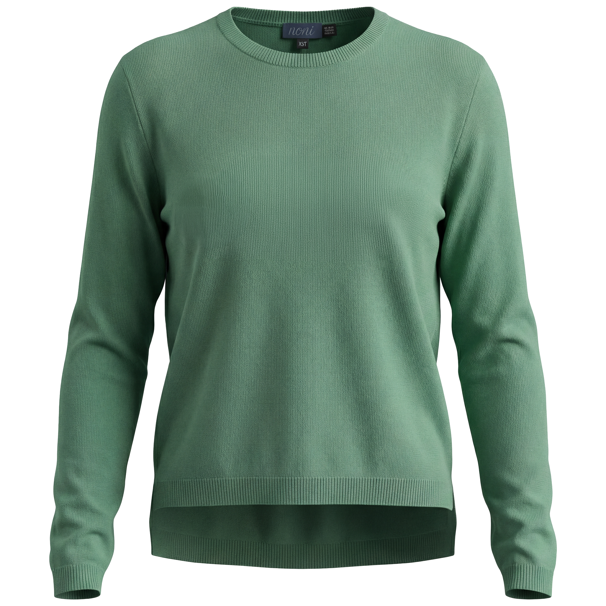 Cropped Knit Sweater in Green by Noni